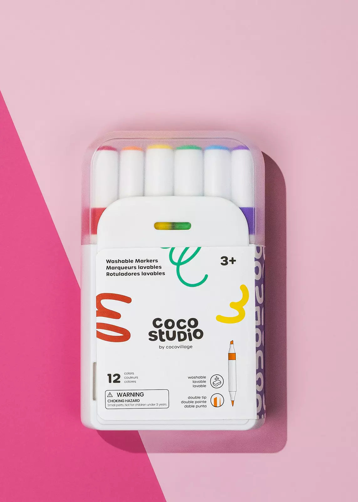 Coco Village Washable Dual Tip Markers Set - 12 colors
