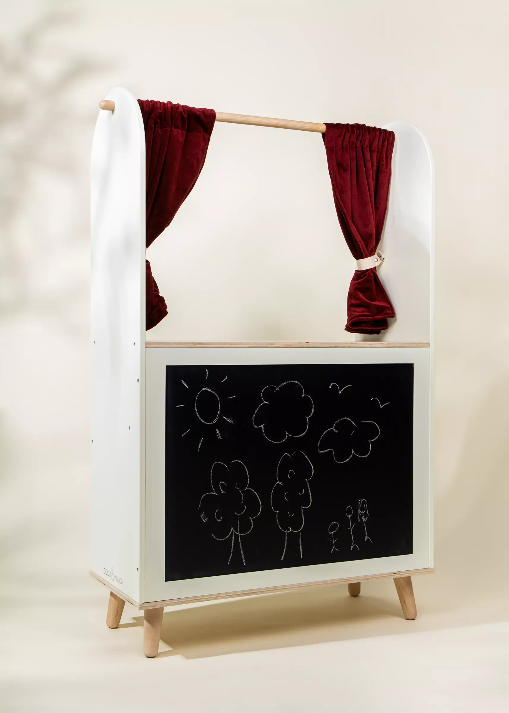 Coco Village Wooden Play Market & Theater Stand