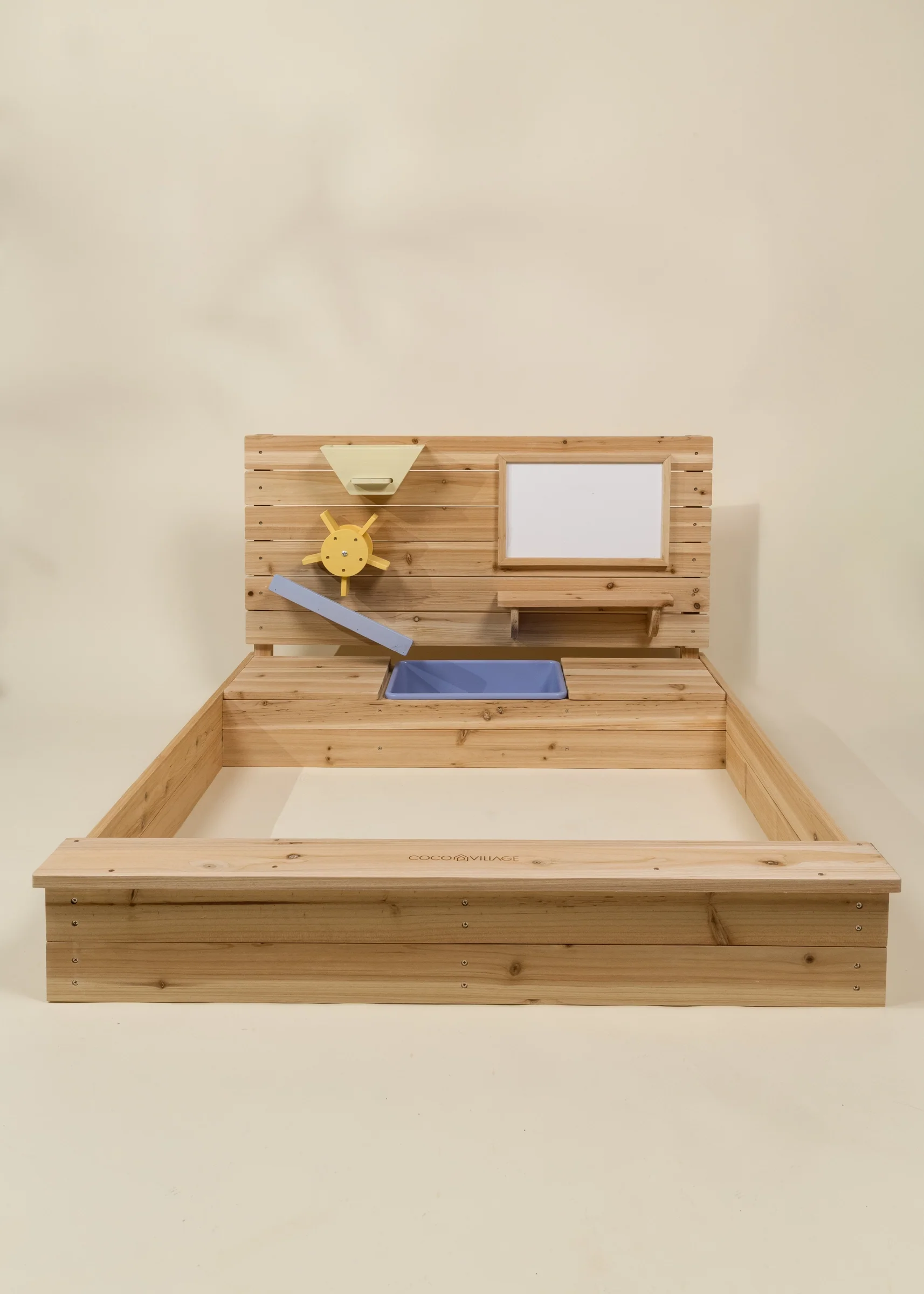 Coco Village Wooden Sandpit with Cover - Image 4
