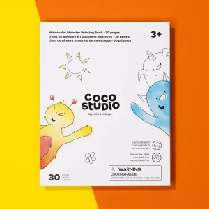 Coco Village Watercolor Monster Painting Book - 30 pages