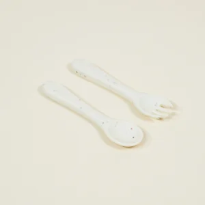 Coco Village Silicone Baby Fork&Spoon–Pottery Collection