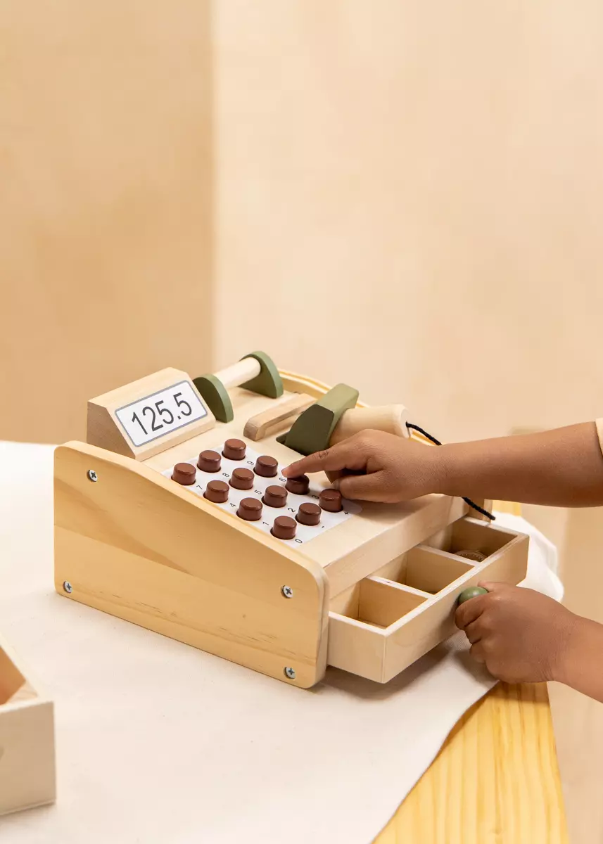 Coco Village Wooden Cash Register - Image 2