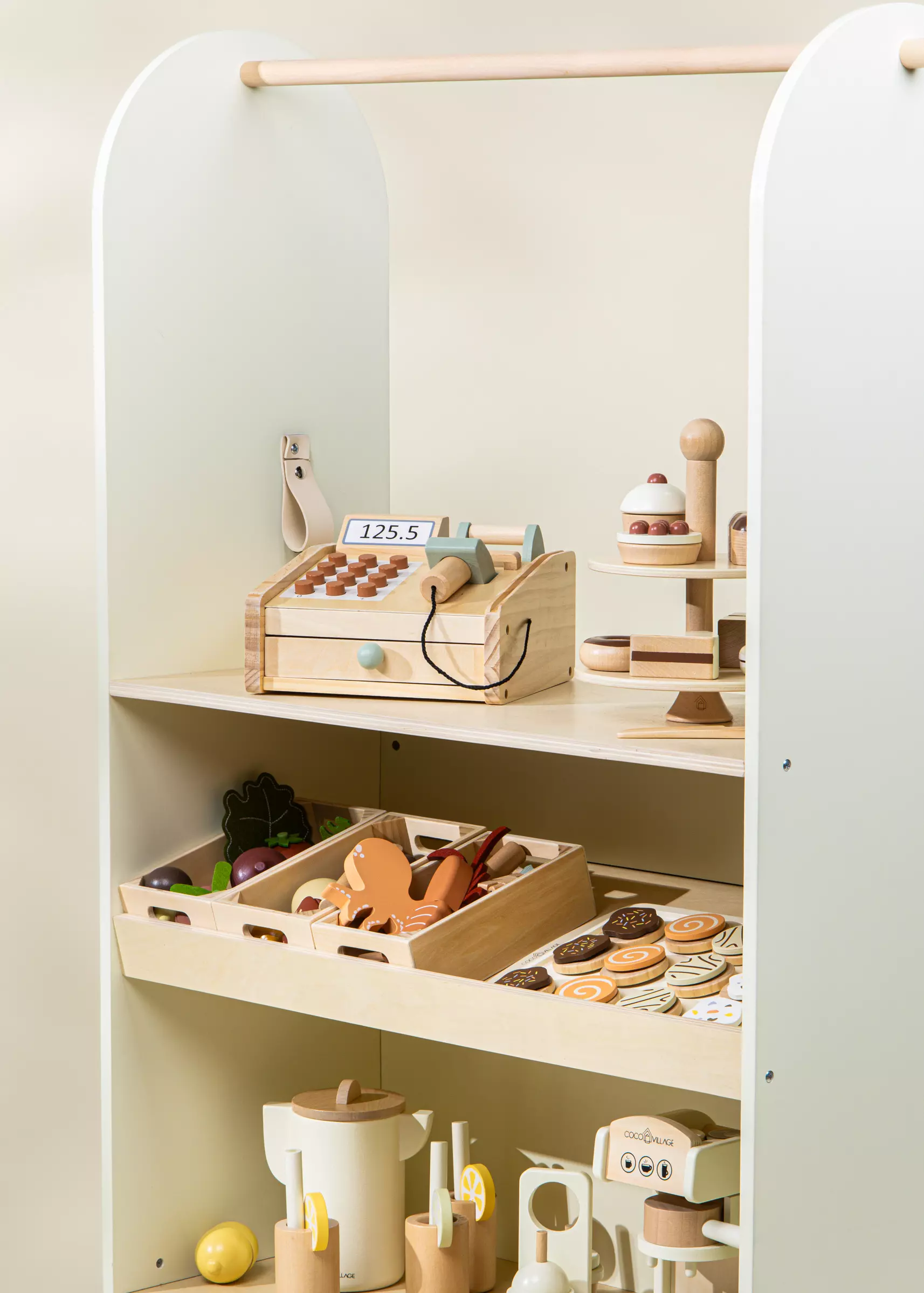 Coco Village Wooden Play Market & Theater Stand - Image 8