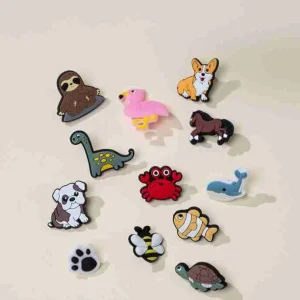 Coco Village Set of 12 Animal Charms Pin