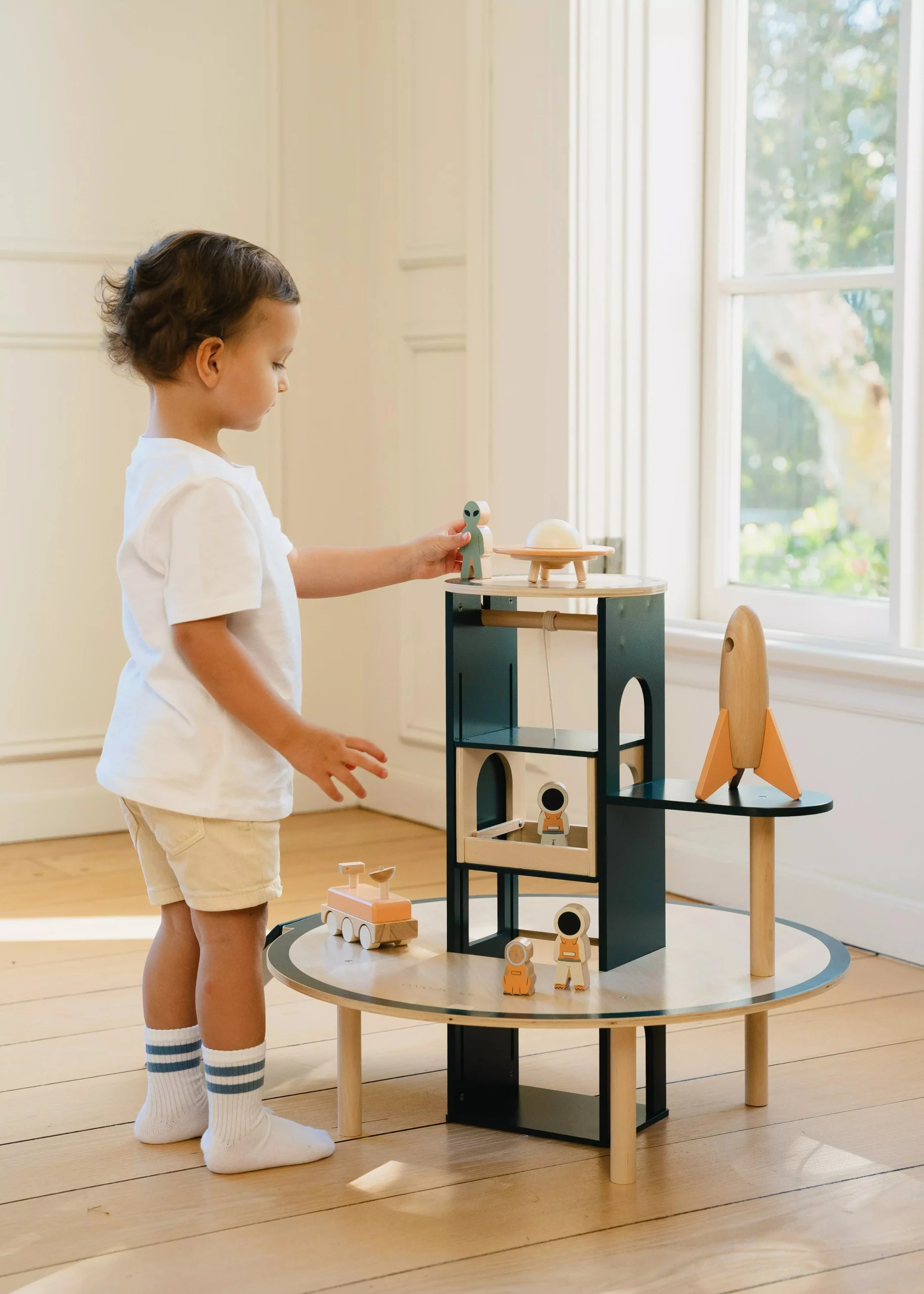 Coco Village Oversized Wooden Space Station Playset & Accessories - Image 2