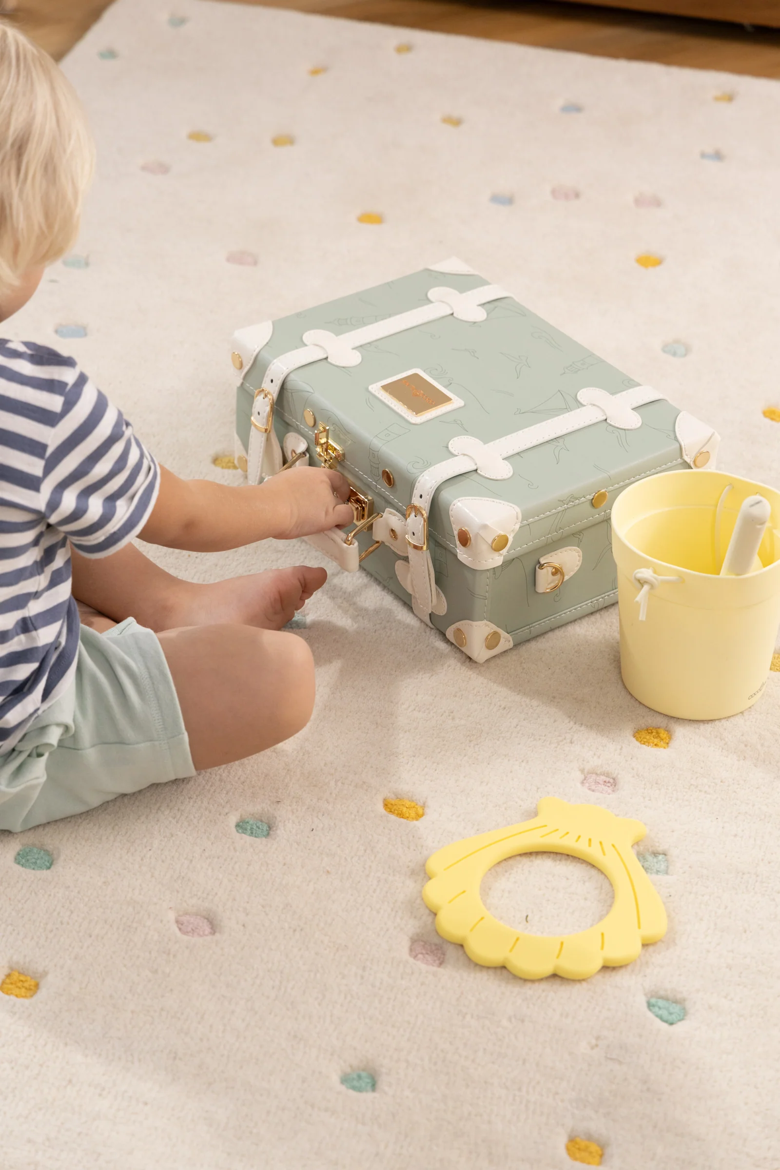 Coco Village Vegan Leather Play Suitcase - Ocean - Image 13