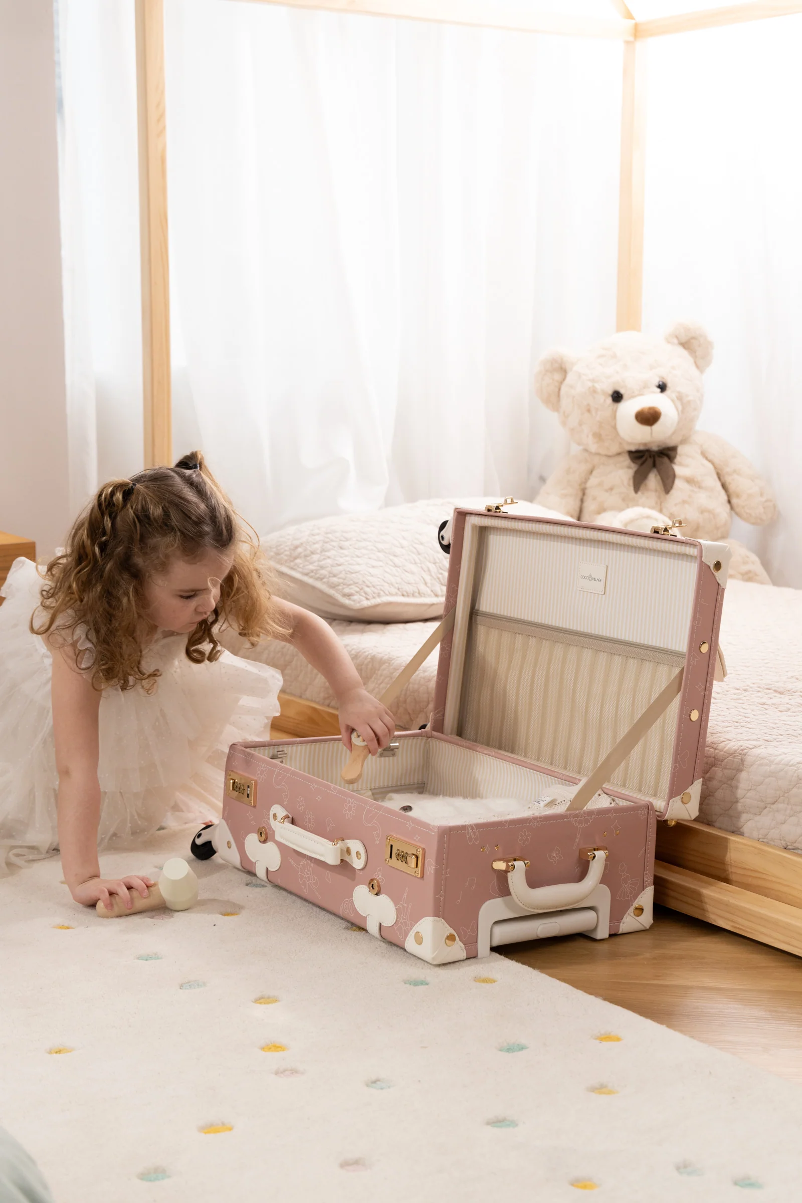 Coco Village Vegan Leather Carry-On Suitcase - Ballerina - Image 4
