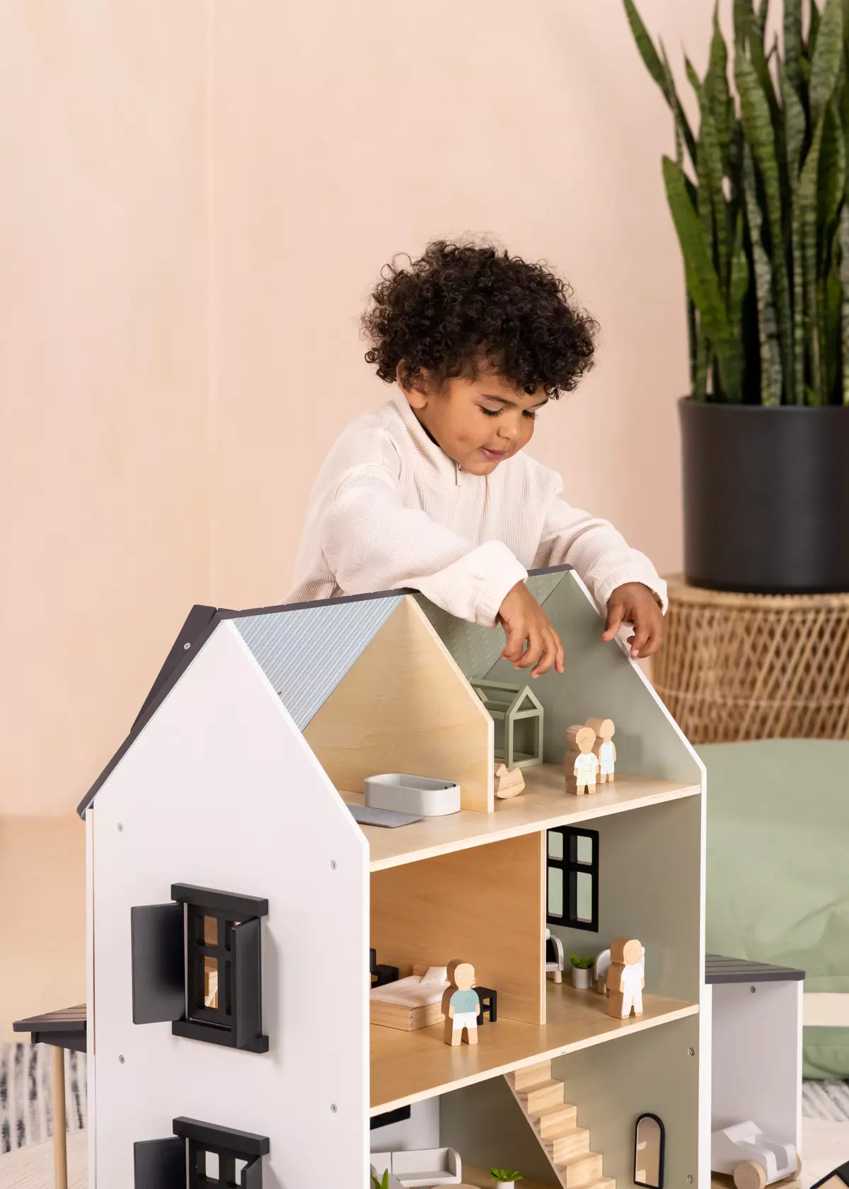 Coco Village Wooden Doll House Living Room Furniture (10pcs) - Image 8