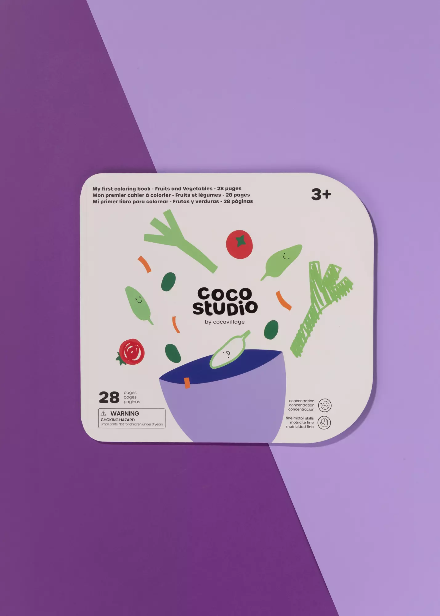 Coco Village My First Coloring Book-Fruits&Vegetables(28 pages)