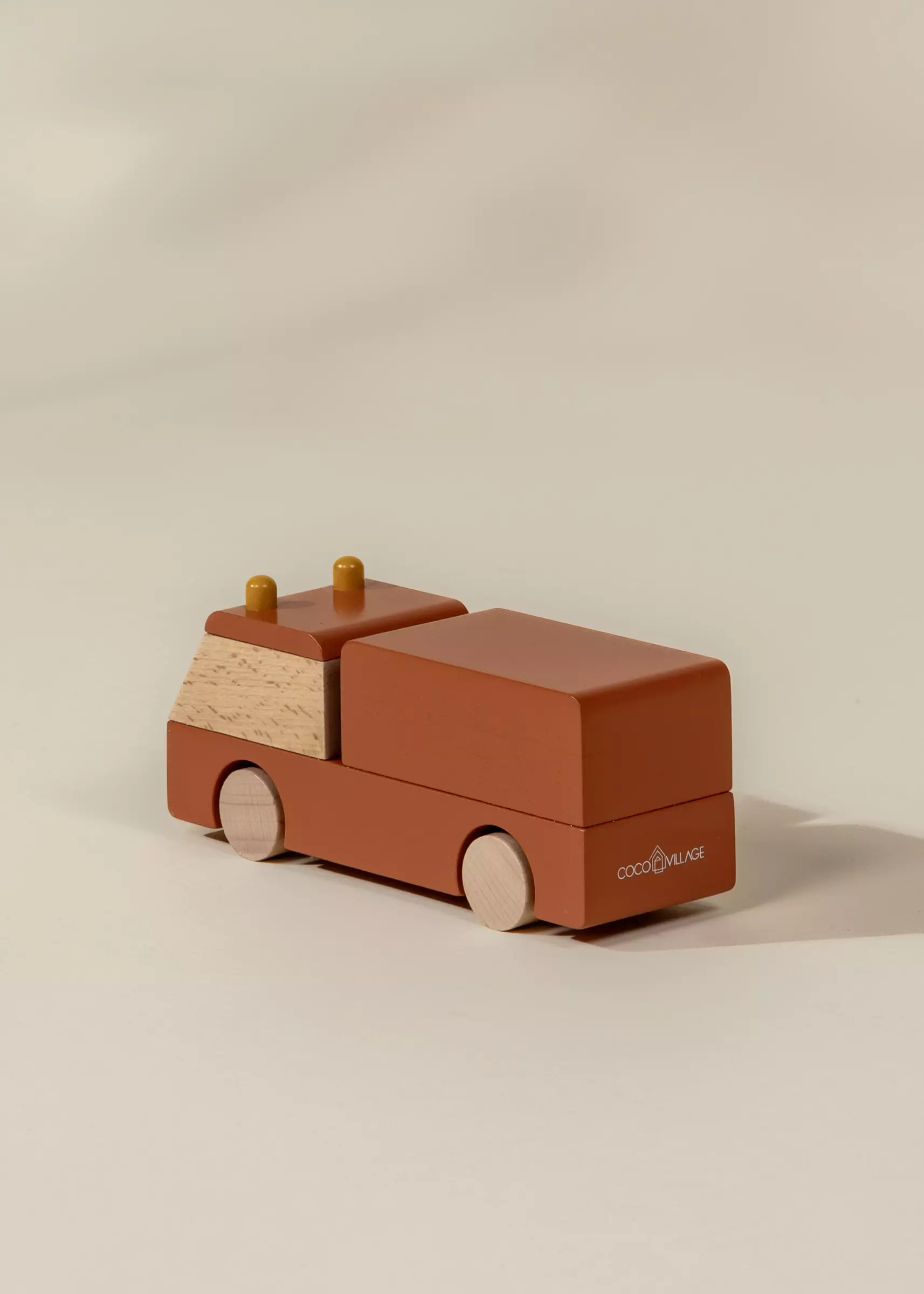 Coco Village Wooden Vehicle - Fire Truck - Image 2
