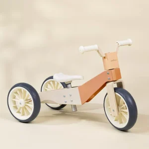 Coco Village Evolutive Wooden Balance Bike - 3 in 1 – Grapefruit