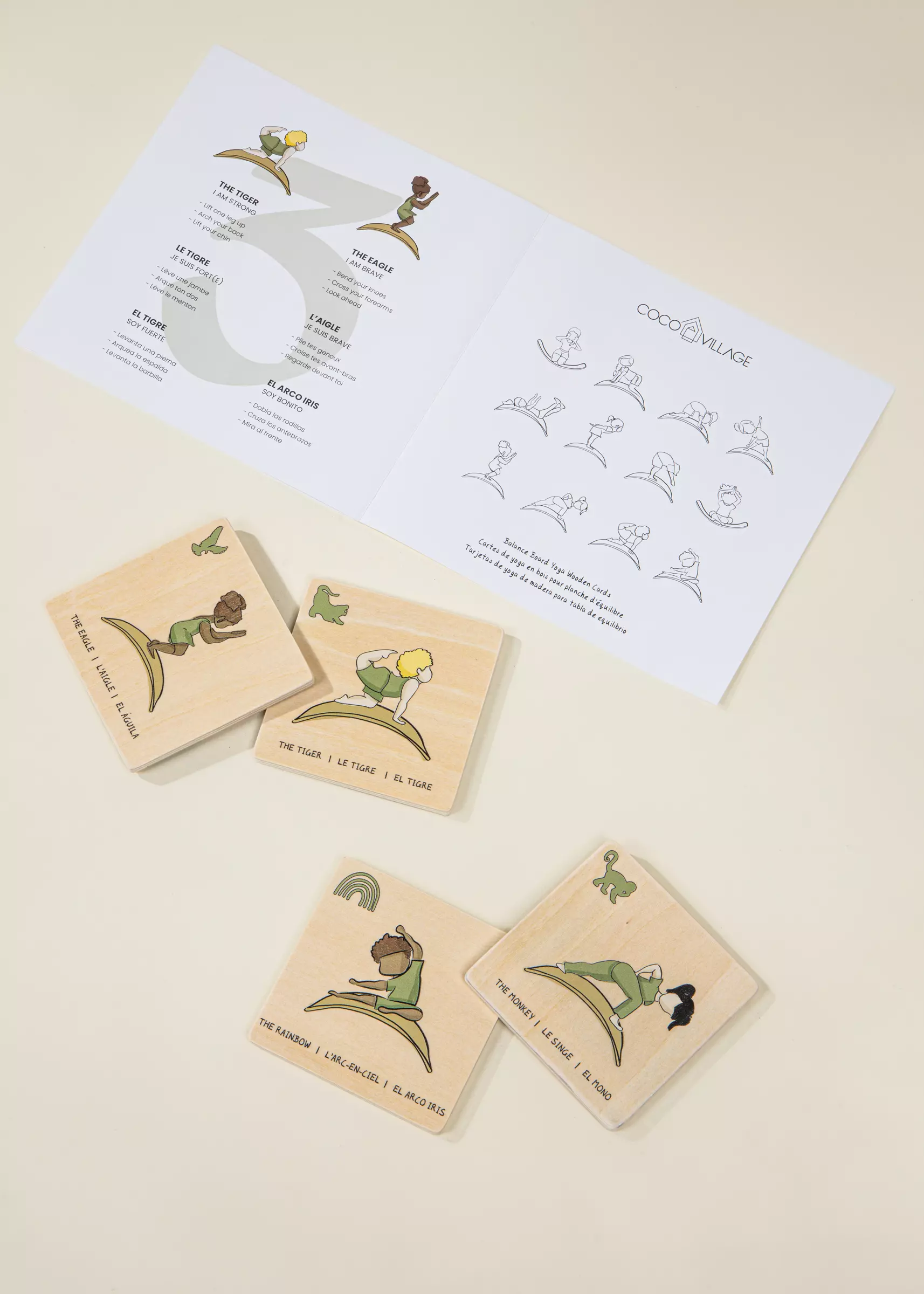 Coco Village Balance Board Yoga Wooden Cards - Image 5