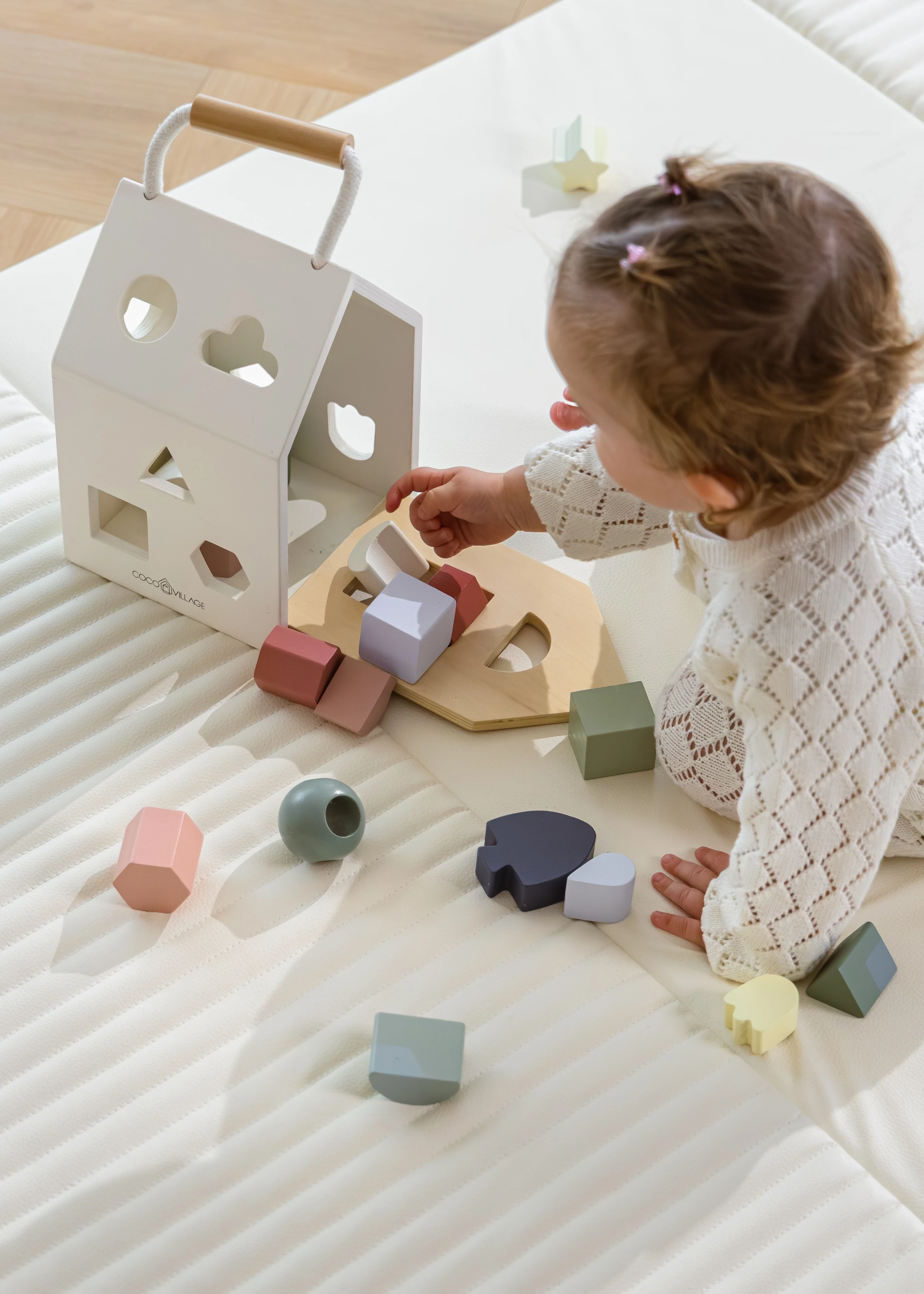 Coco Village Wooden Shapes Sorting House - Image 2