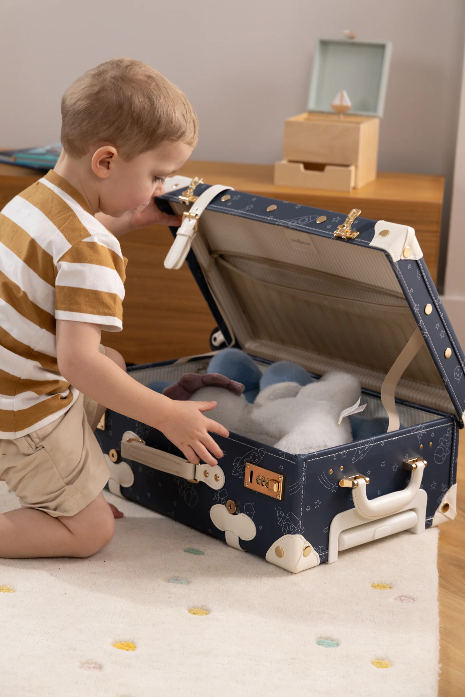 Coco Village Vegan Leather Carry-On Suitcase - Space - Image 2