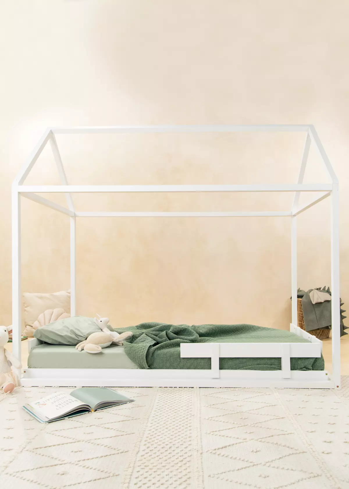 Coco Village Wooden Bed Frame - White - Image 4