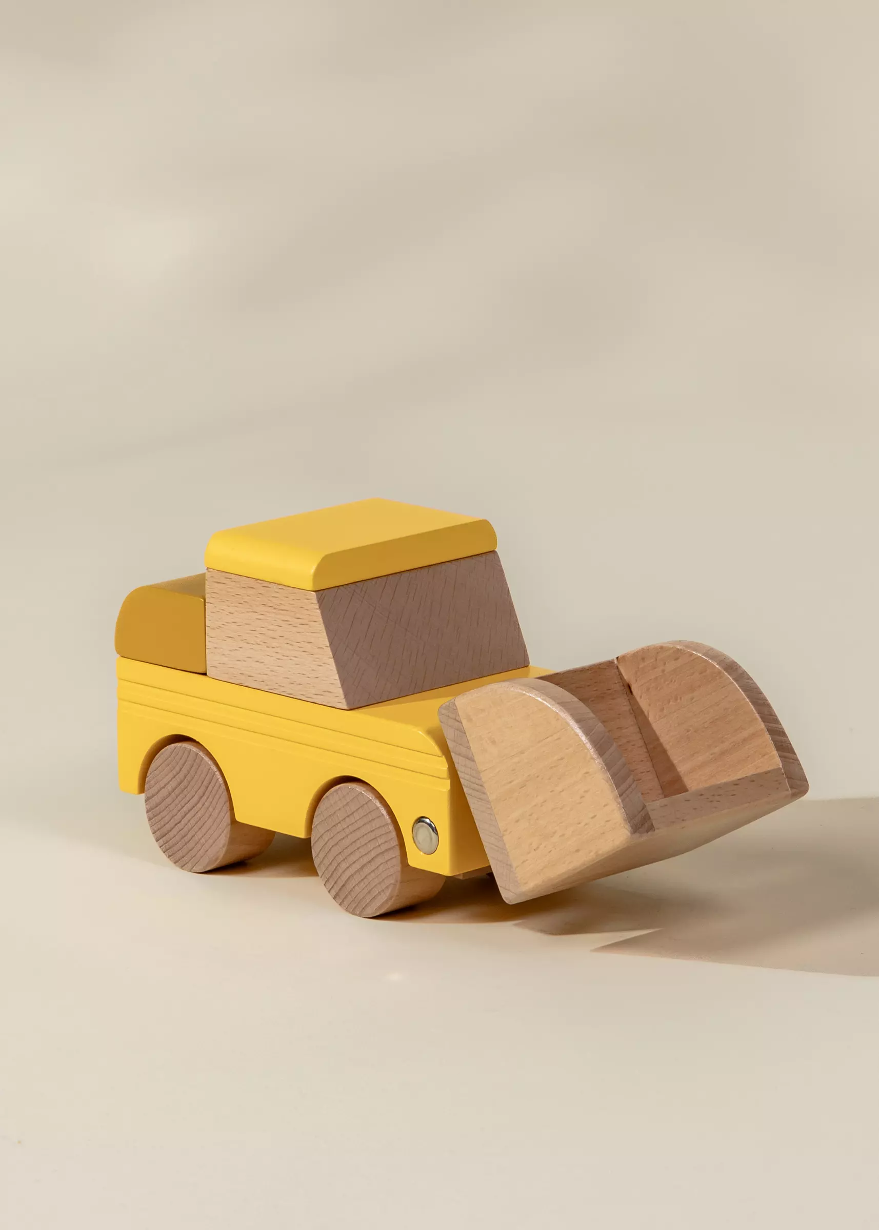 Coco Village Wooden Construction Vehicle - Bulldozer - Image 2