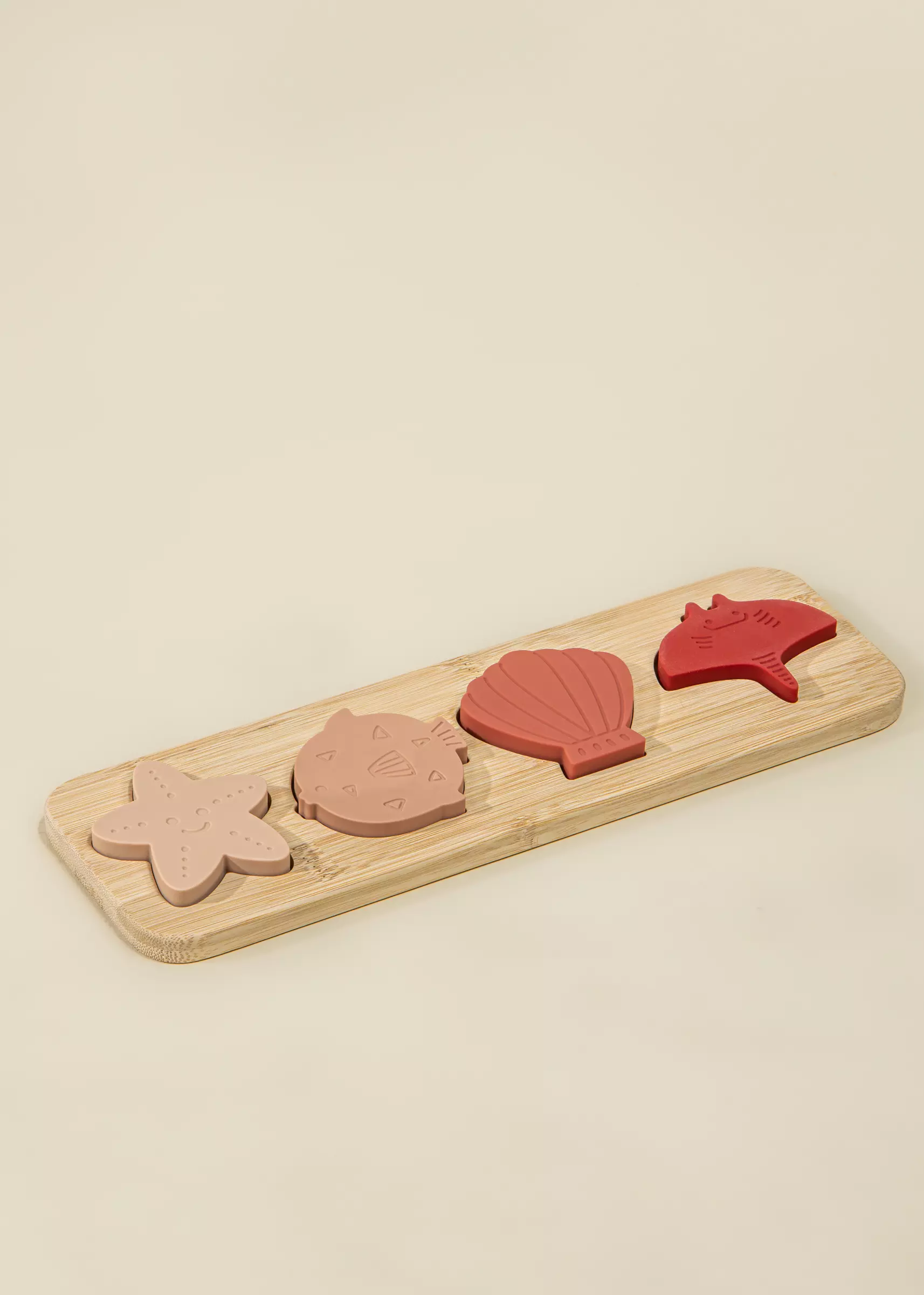 Coco Village Silicone Puzzle on Wooden Plate - Ocean - Image 7
