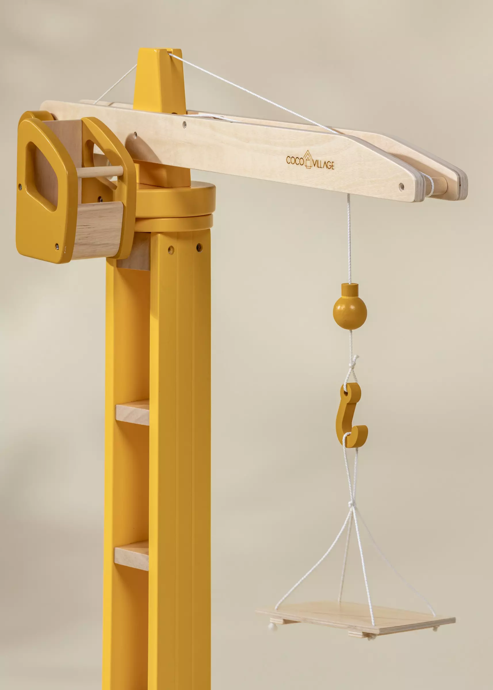 Coco Village Oversized Wooden Construction Crane - Image 4