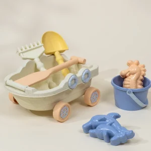 Coco Village Oversized 6-Piece Wheat Straw Sand Toy Set – Wagon & Accessories