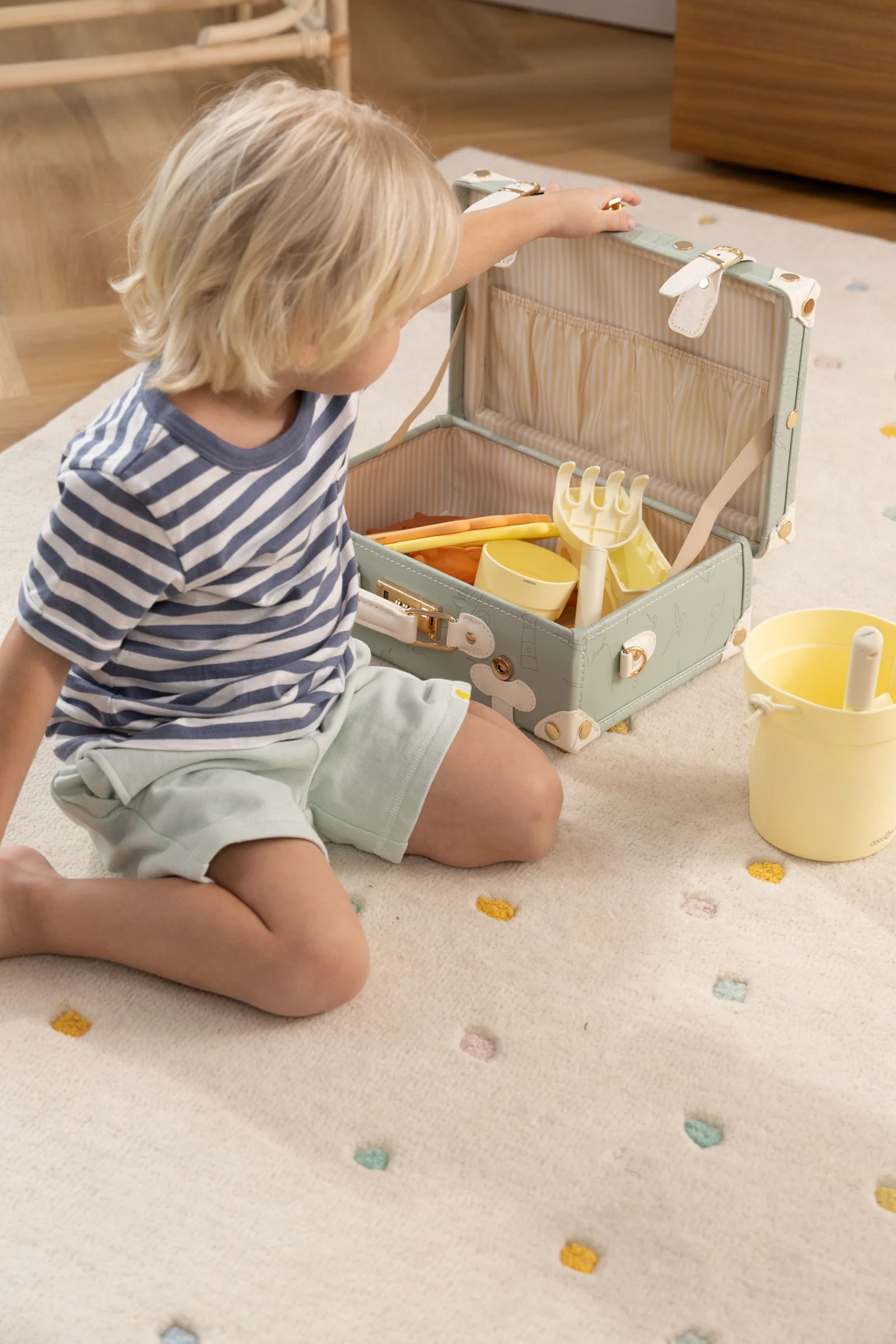 Coco Village Vegan Leather Play Suitcase - Ocean - Image 11