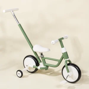 Coco Village 4-in-1 Tricycle with Push Handle & Training Wheels - Seafoam