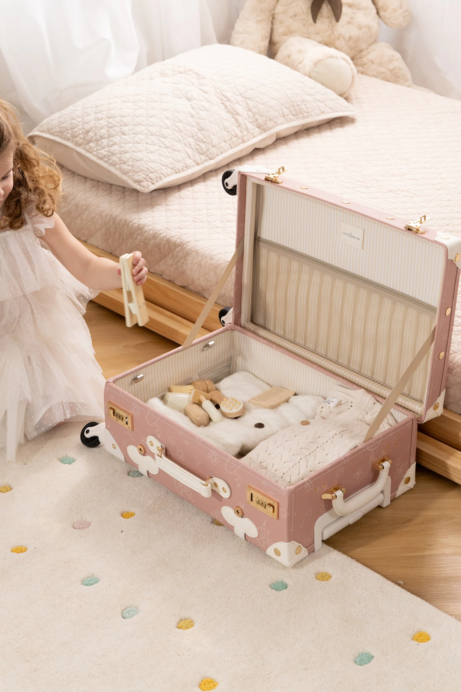 Coco Village Vegan Leather Carry-On Suitcase - Ballerina - Image 16