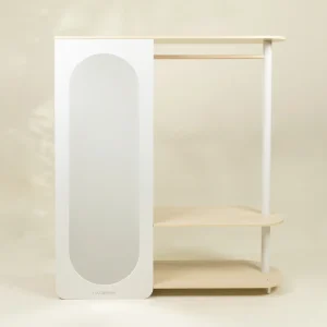Coco Village Large Wooden Wardrobe with Shelves & Hanging Rod