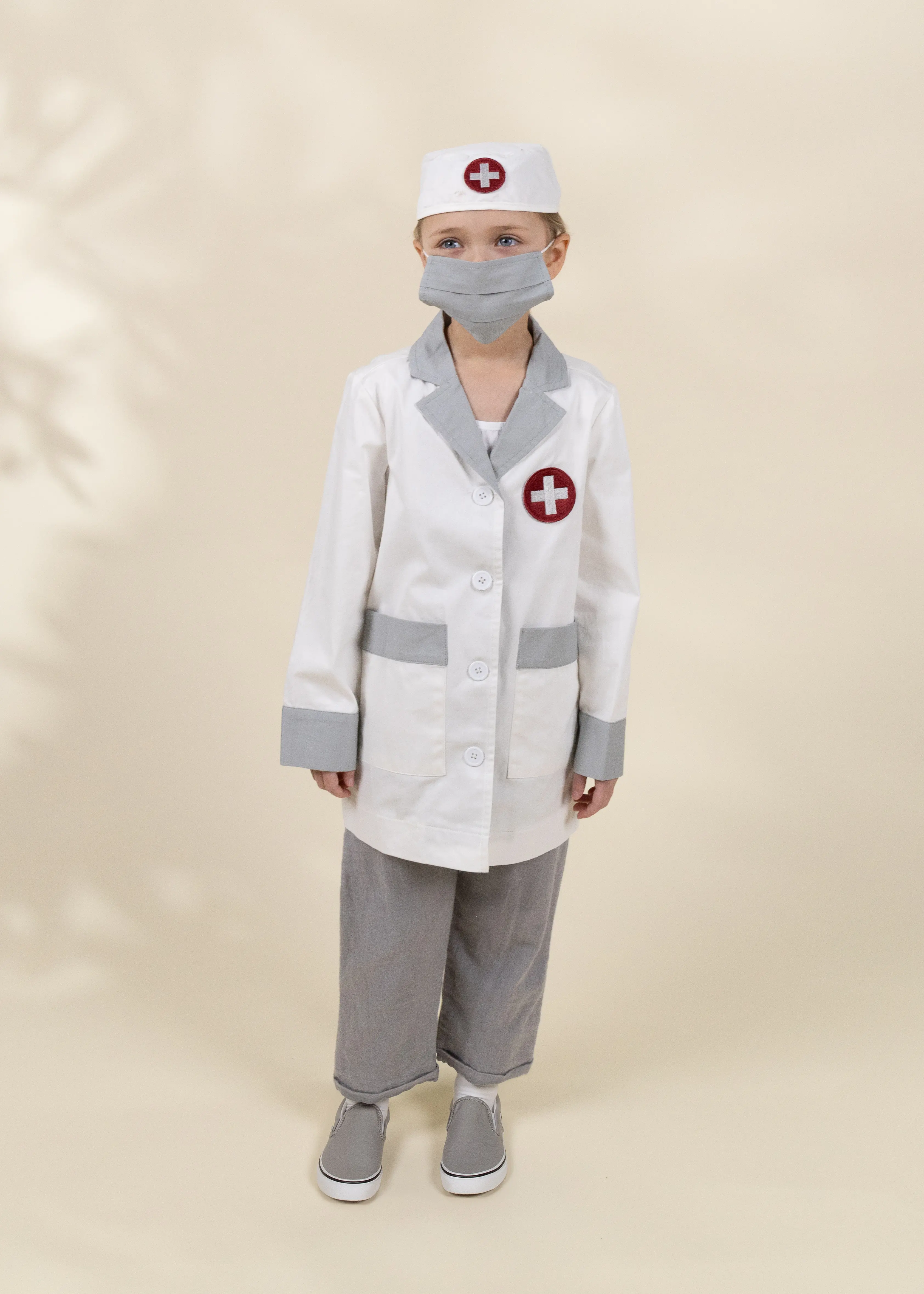 Coco Village Doctor Play Costume with Hat and Face Mask - 7-8Y - Image 2