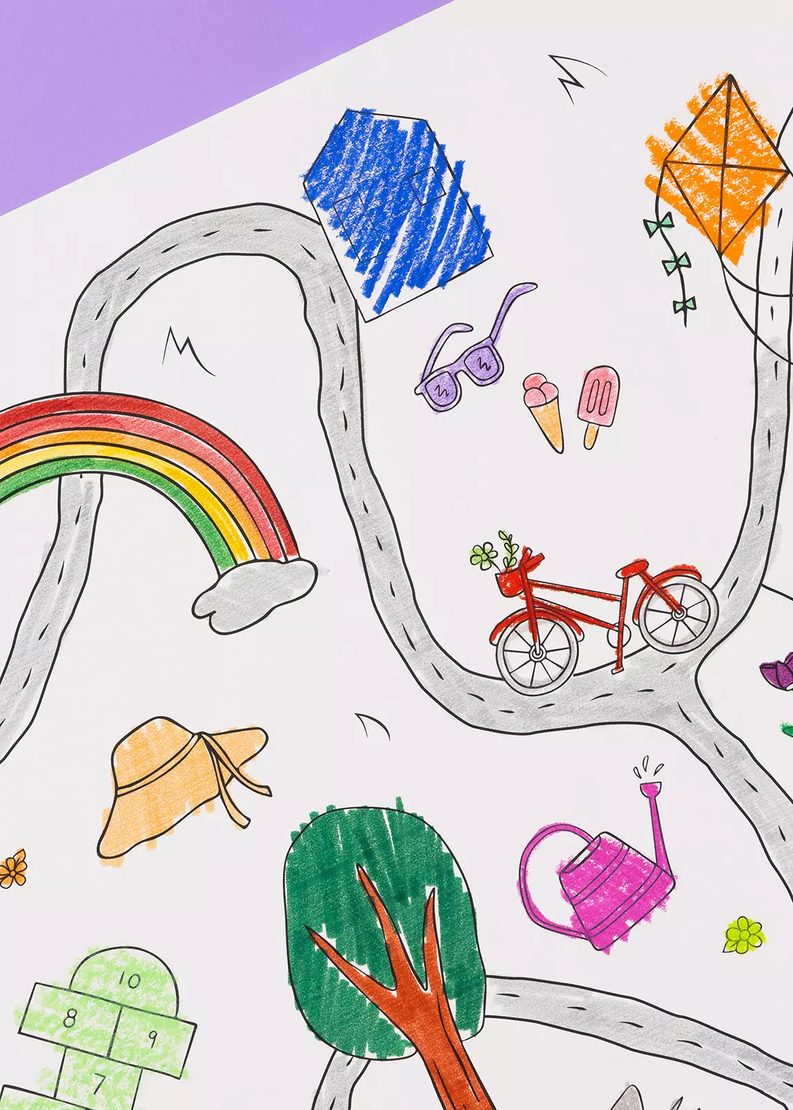 Coco Village Detachable Seasons Sticky Coloring Poster Roll - 6 sheets - Image 3