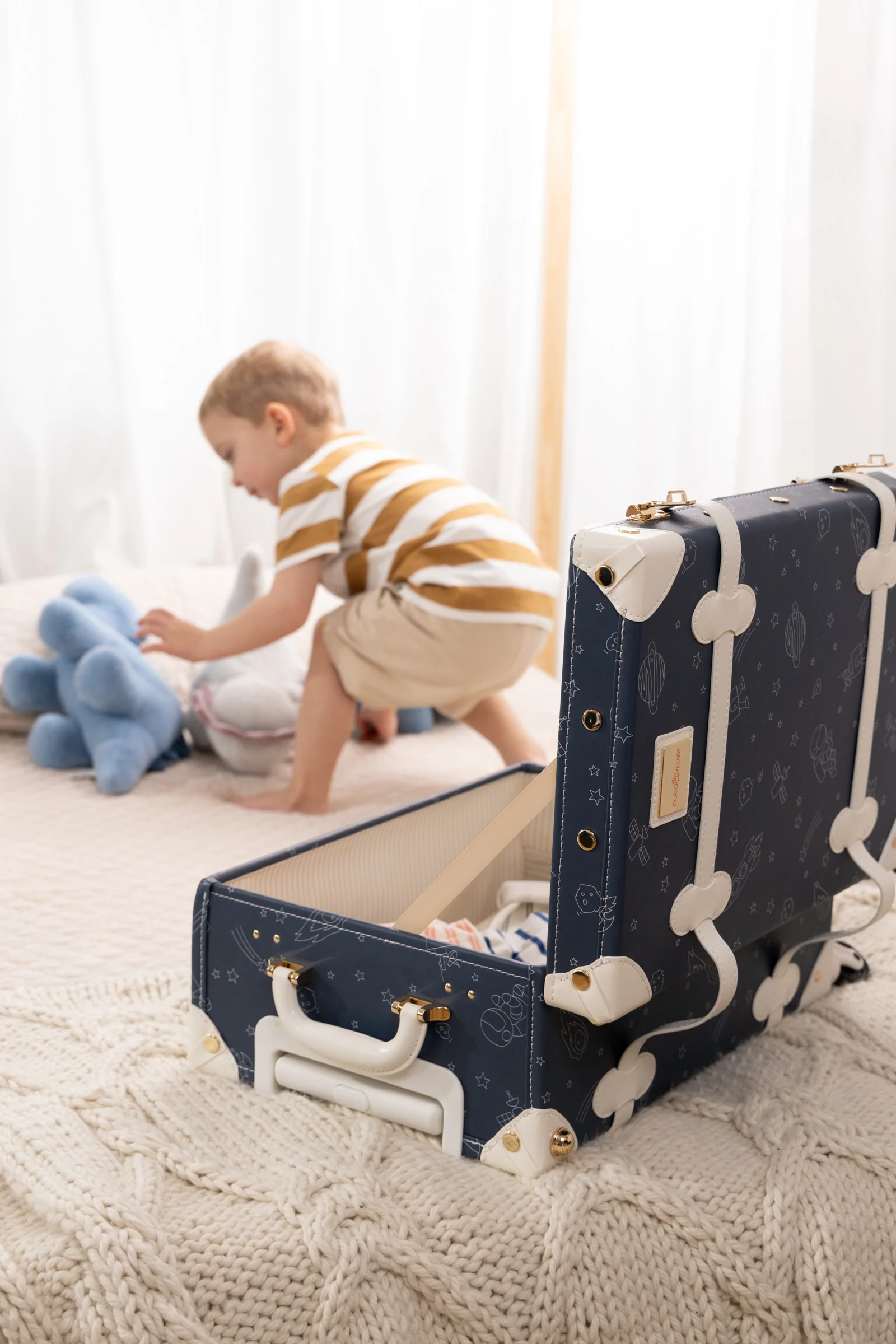 Coco Village Vegan Leather Carry-On Suitcase - Space - Image 4