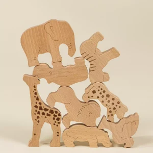 Coco Village Wooden Balance Puzzle - Safari - 8 pieces