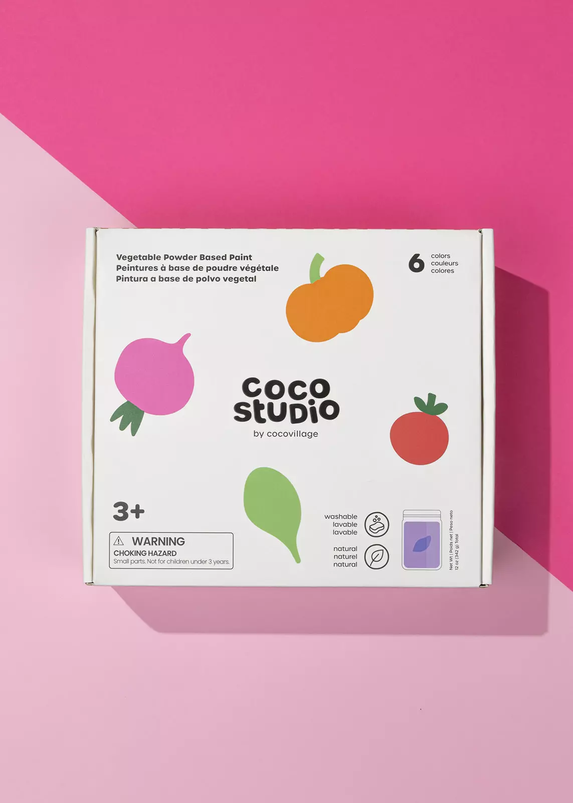 Coco Village Vegetable Powder Based Paint Set - 6 Colors