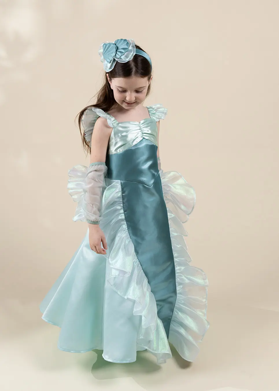 Coco Village Iridescent Mermaid Play Costume with Headband - 5-6Y