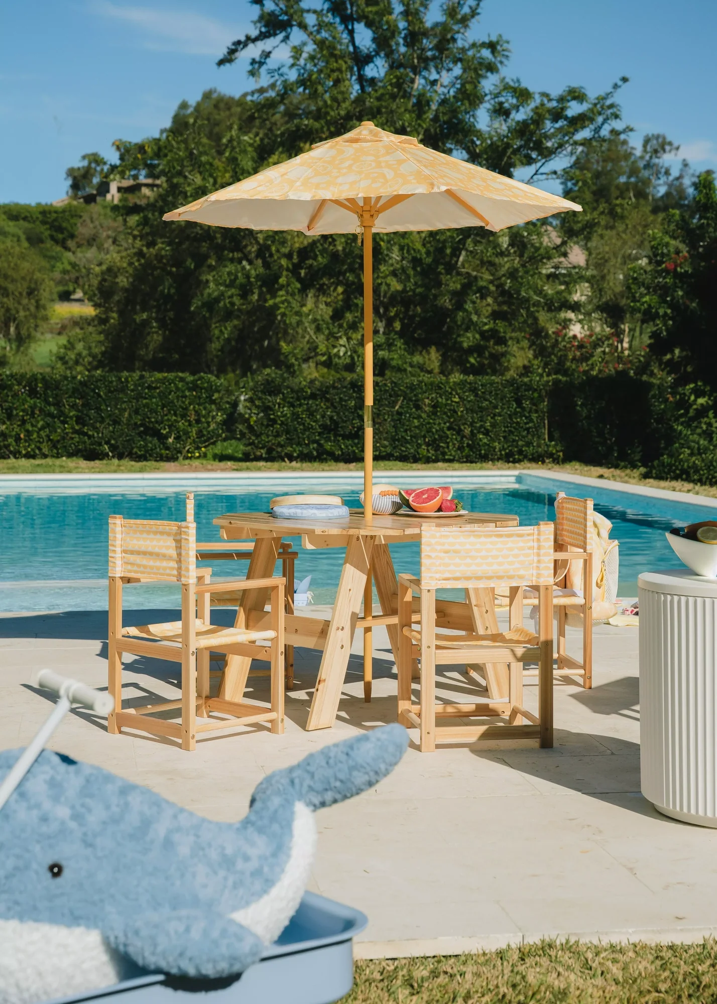 Coco Village Kids’ Patio Set 4 Chairs and Parasol–Under the Sea - Image 11