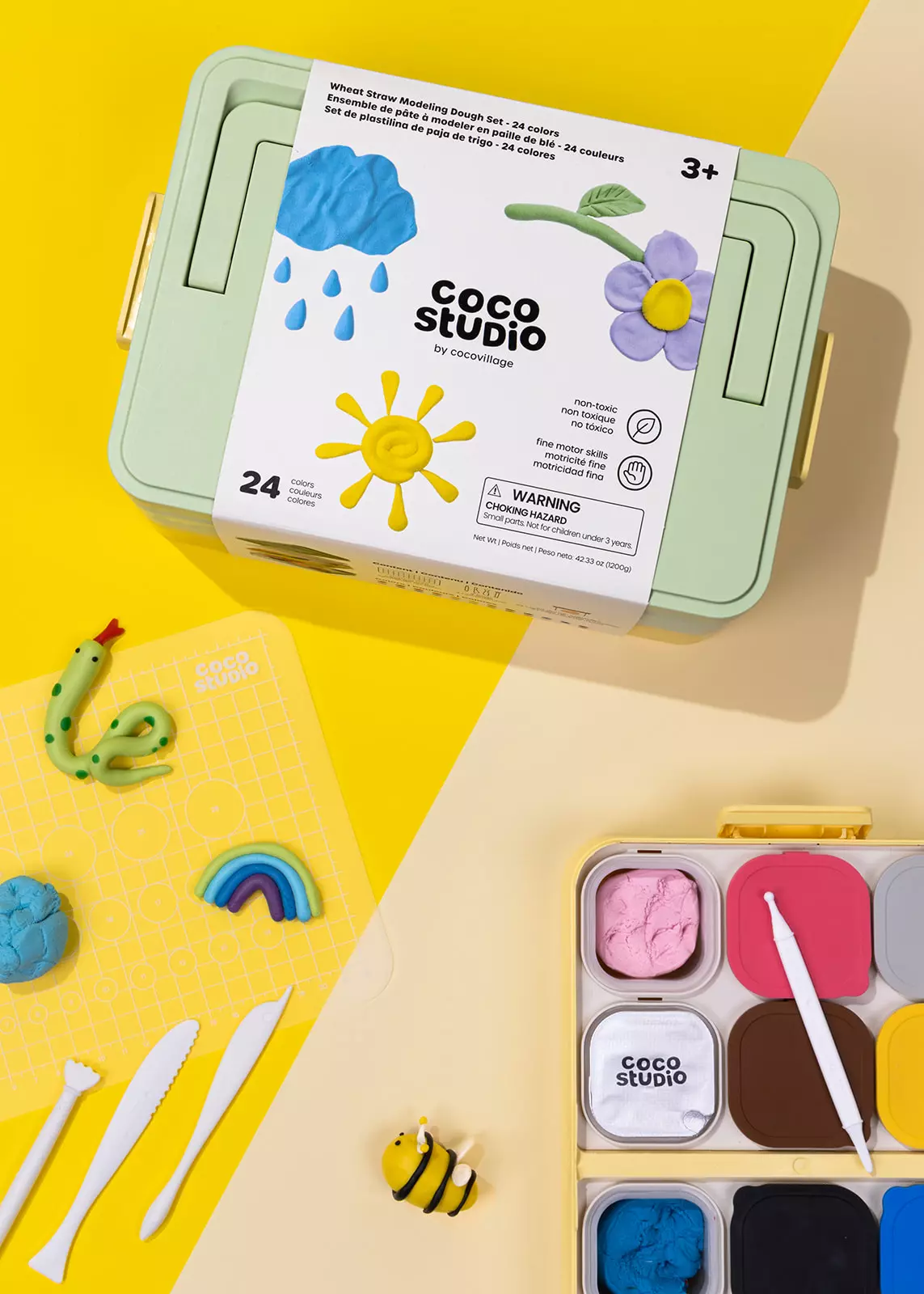 Coco Village Wheat Straw Modeling Dough Set - 24 colors - Image 2