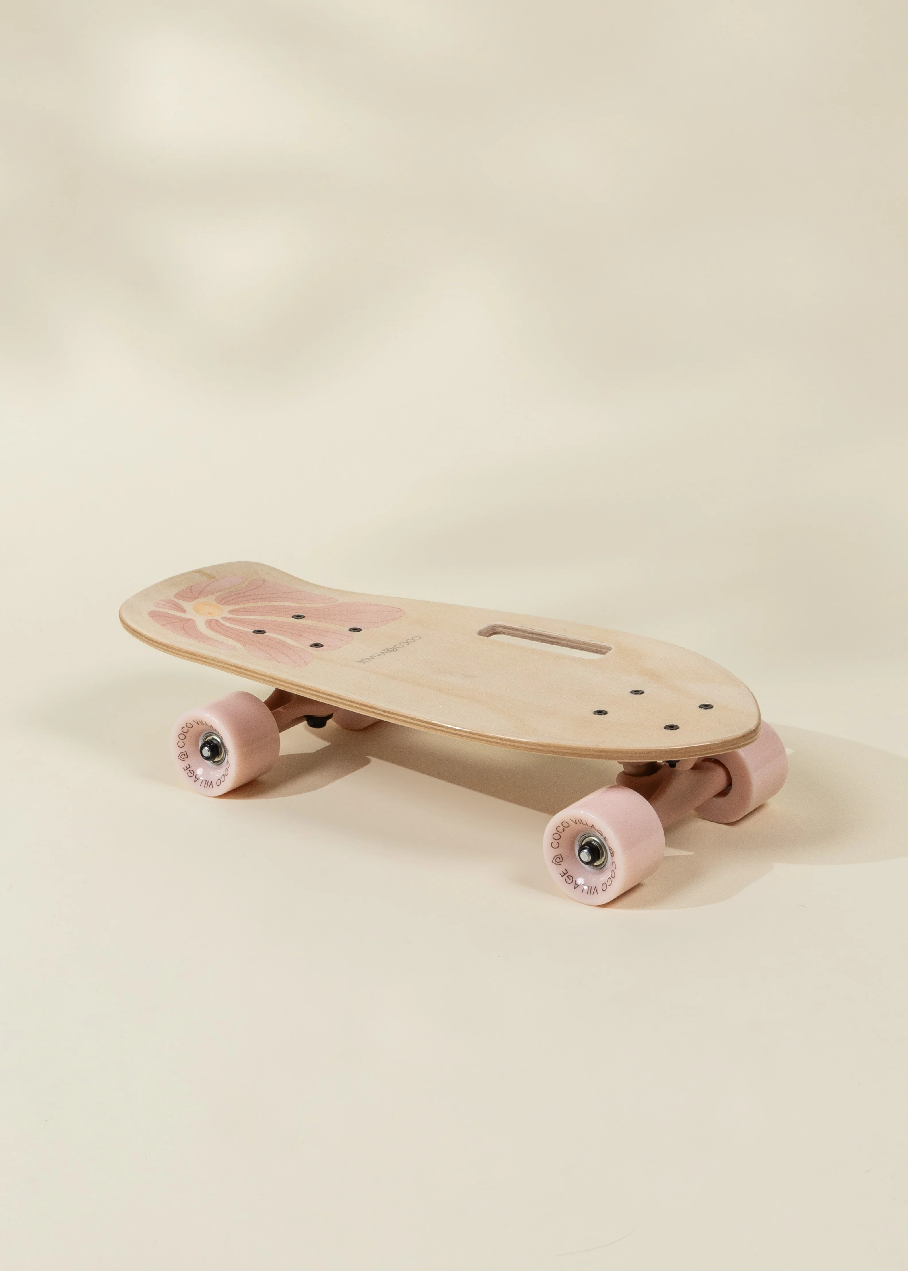 Coco Village Kids’ Wooden Skateboard with Handle – Bloom