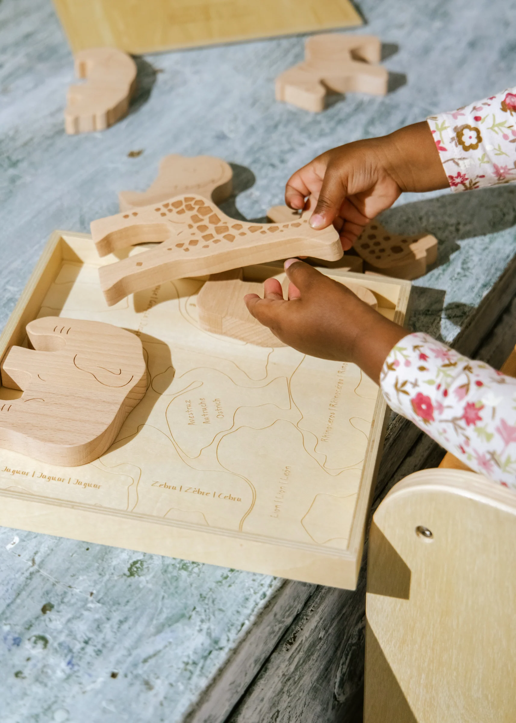 Coco Village Wooden Balance Puzzle - Safari - 8 pieces - Image 2