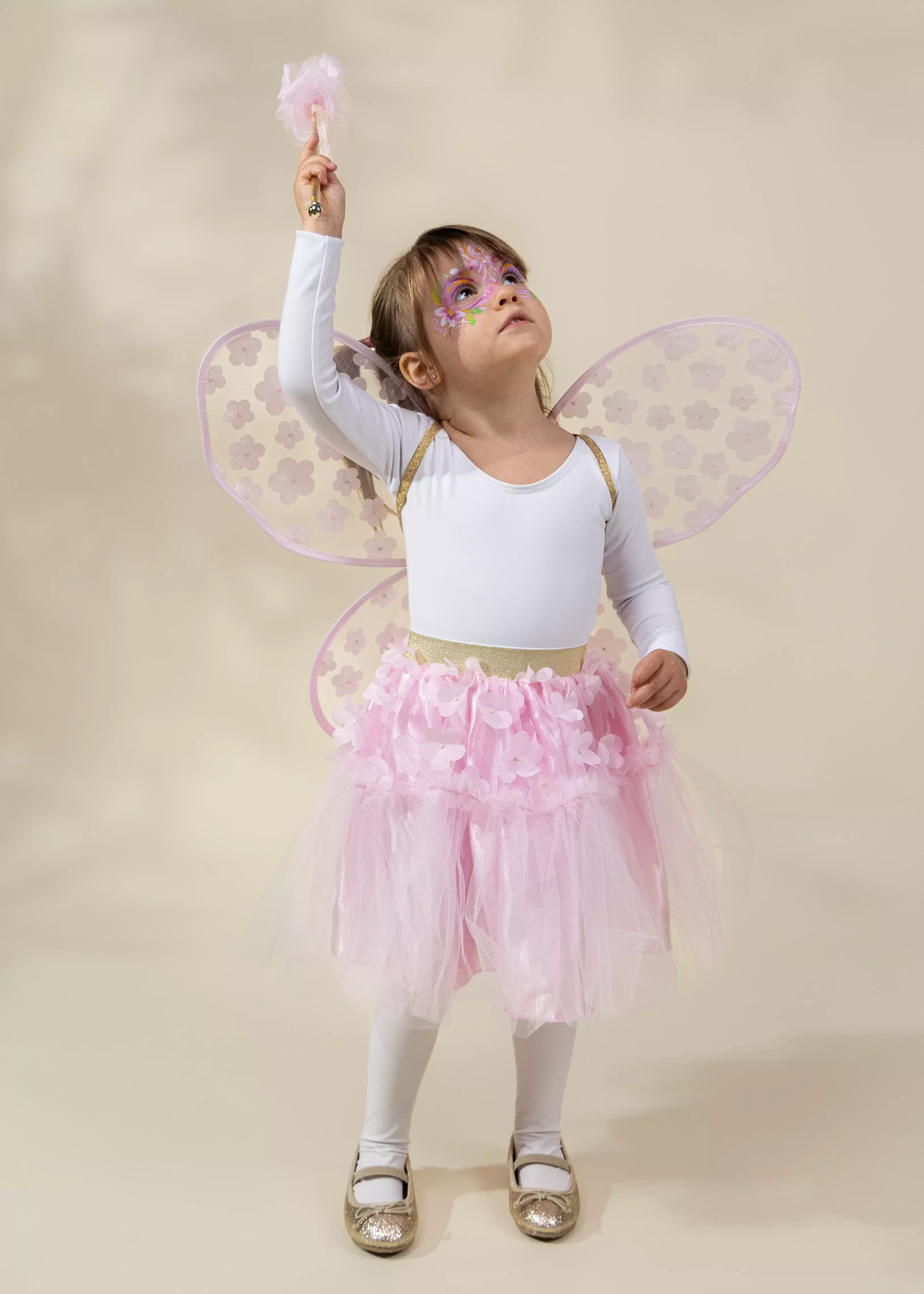 Coco Village Flower Tutu, Wings & Wand Costume - 7-8Y - Image 2
