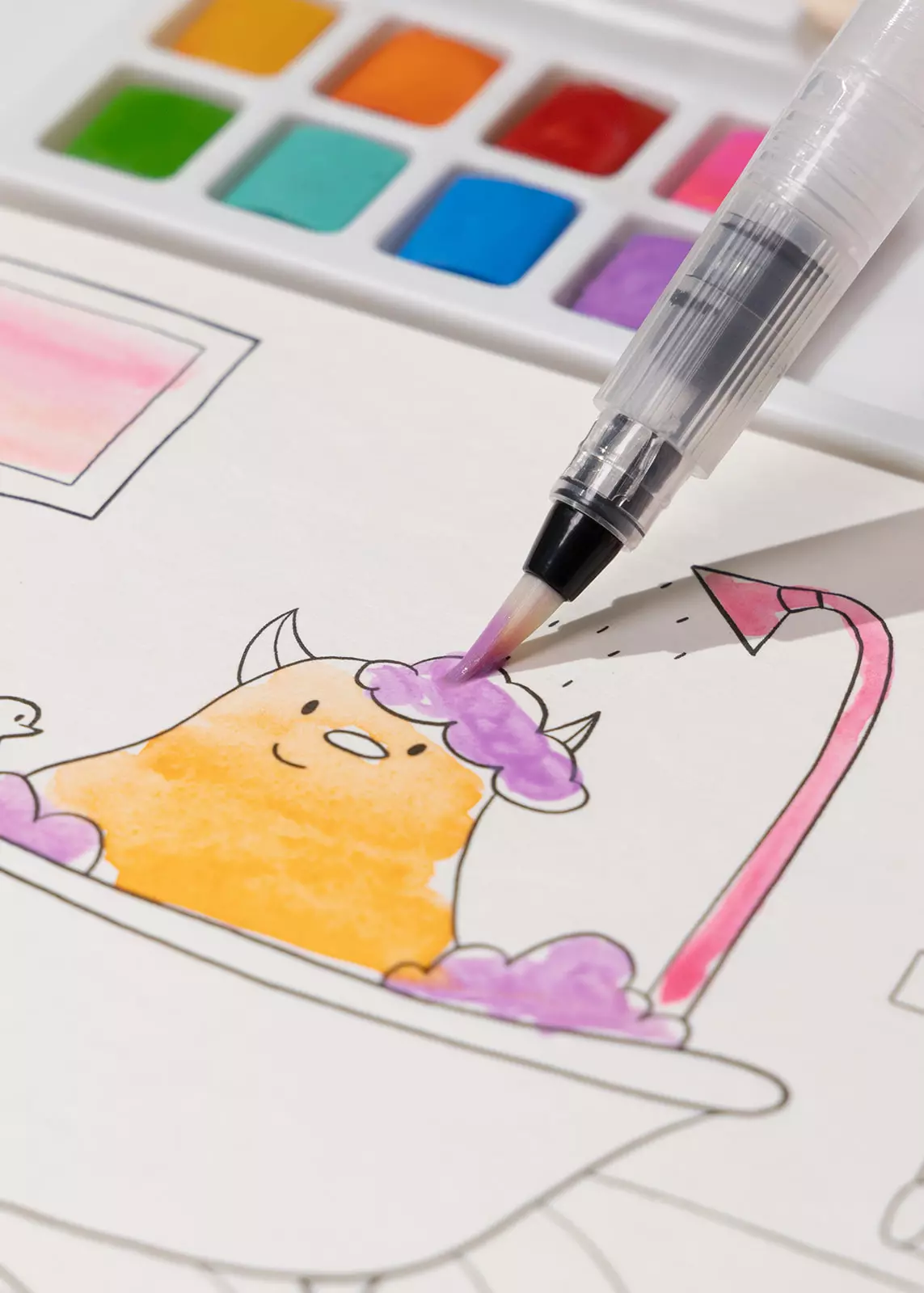 Coco Village Watercolor Monster Painting Book - 30 pages - Image 3