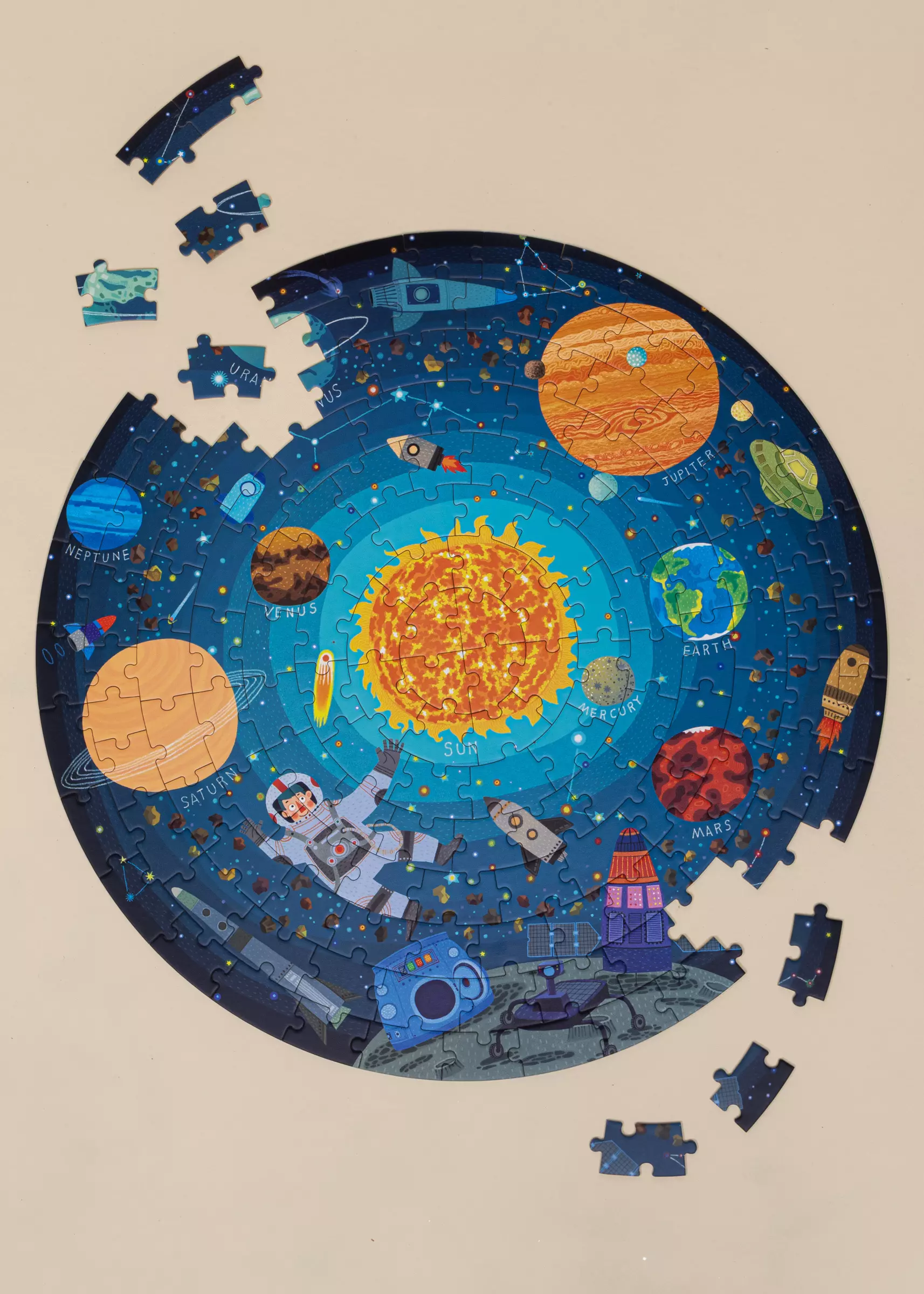Coco Village Round Puzzle - Galaxy Exploration - 150pcs - Image 3