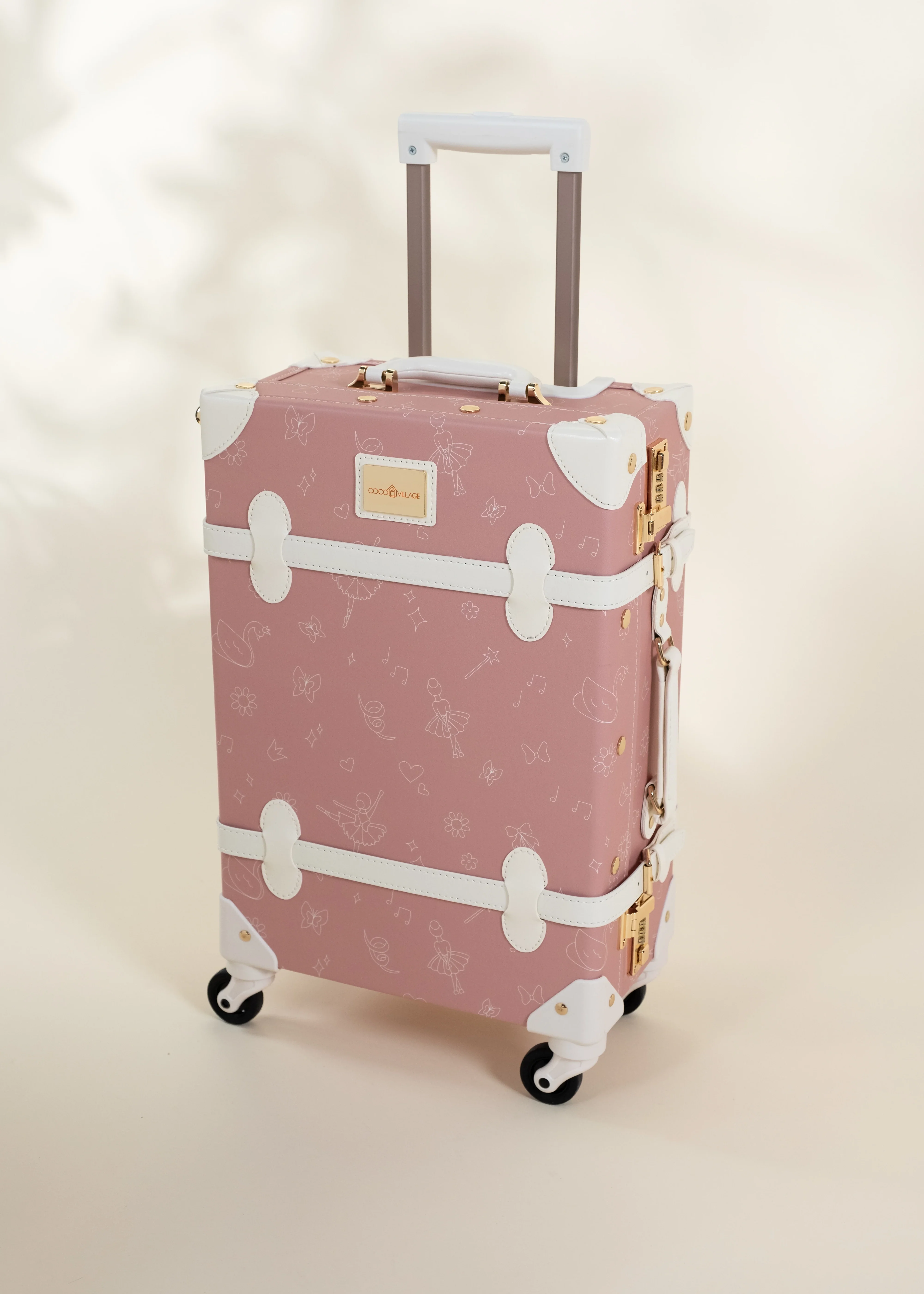 Coco Village Vegan Leather Carry-On Suitcase - Ballerina