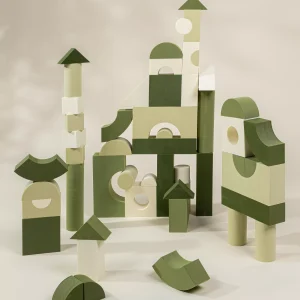 Coco Village EVA Foam Building Blocks Set - Medium (52pcs) GREEN COMBO