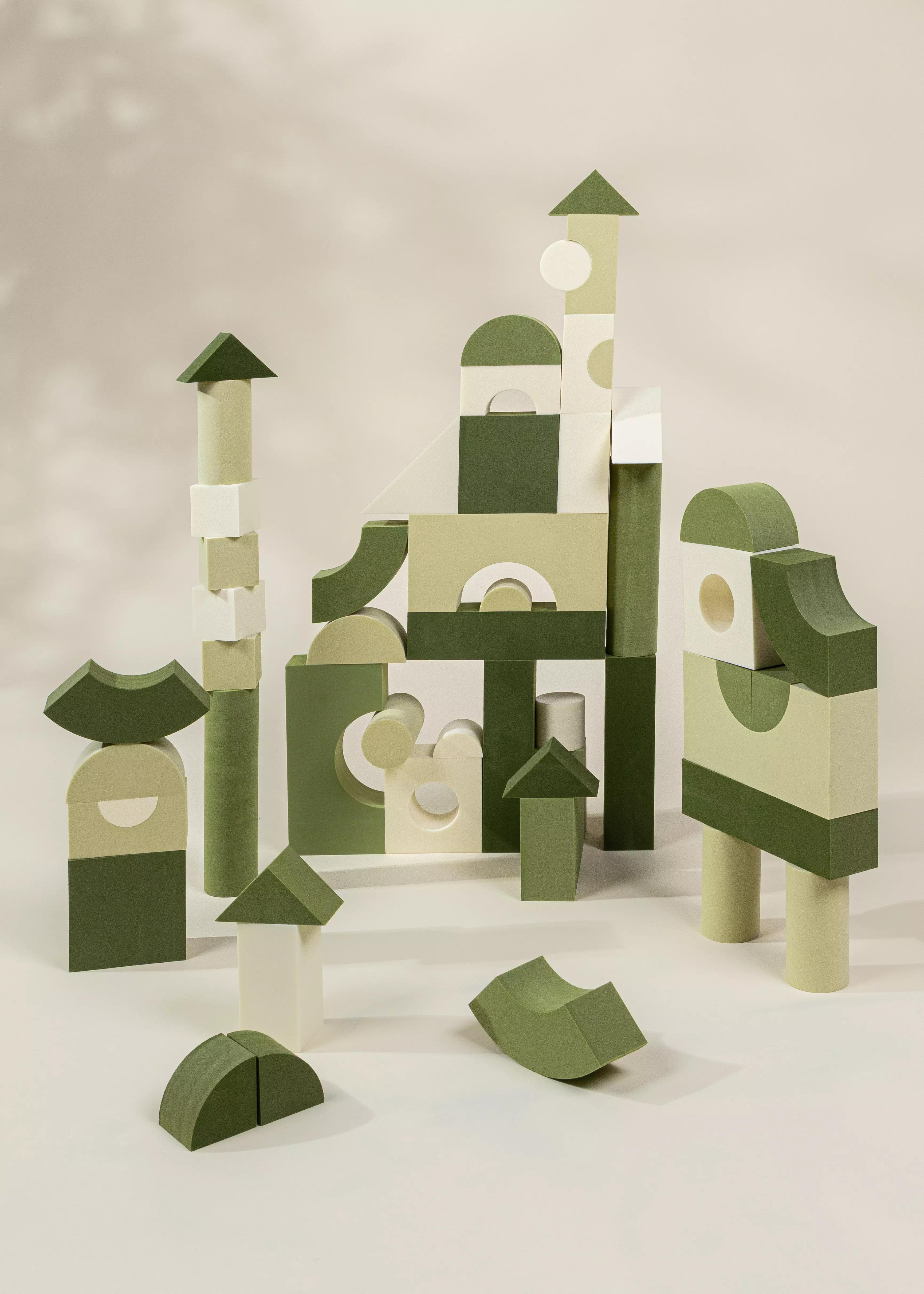Coco Village EVA Foam Building Blocks Set - Medium (52pcs) GREEN COMBO