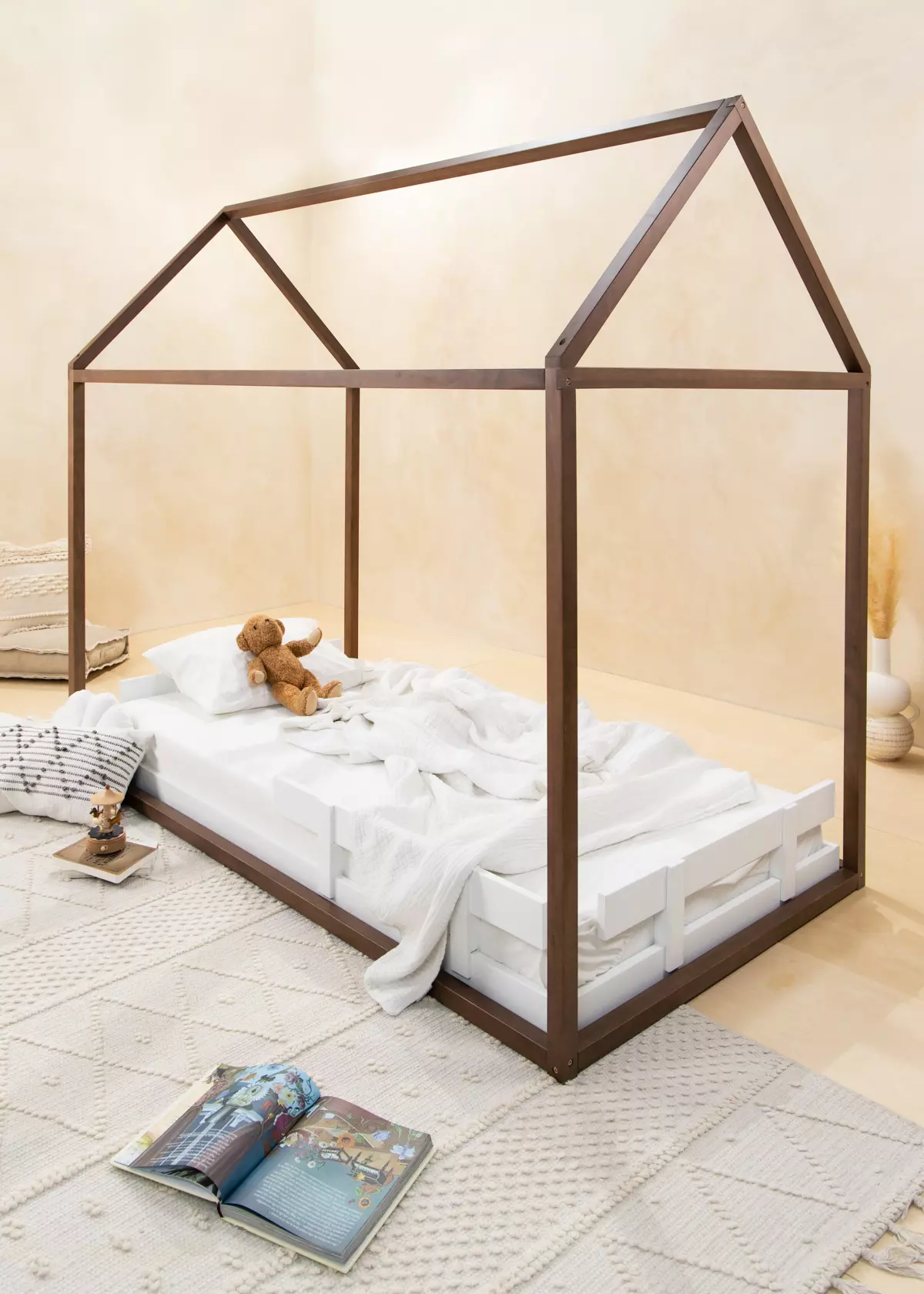 Coco Village Wooden Bed Frame - White - Image 8