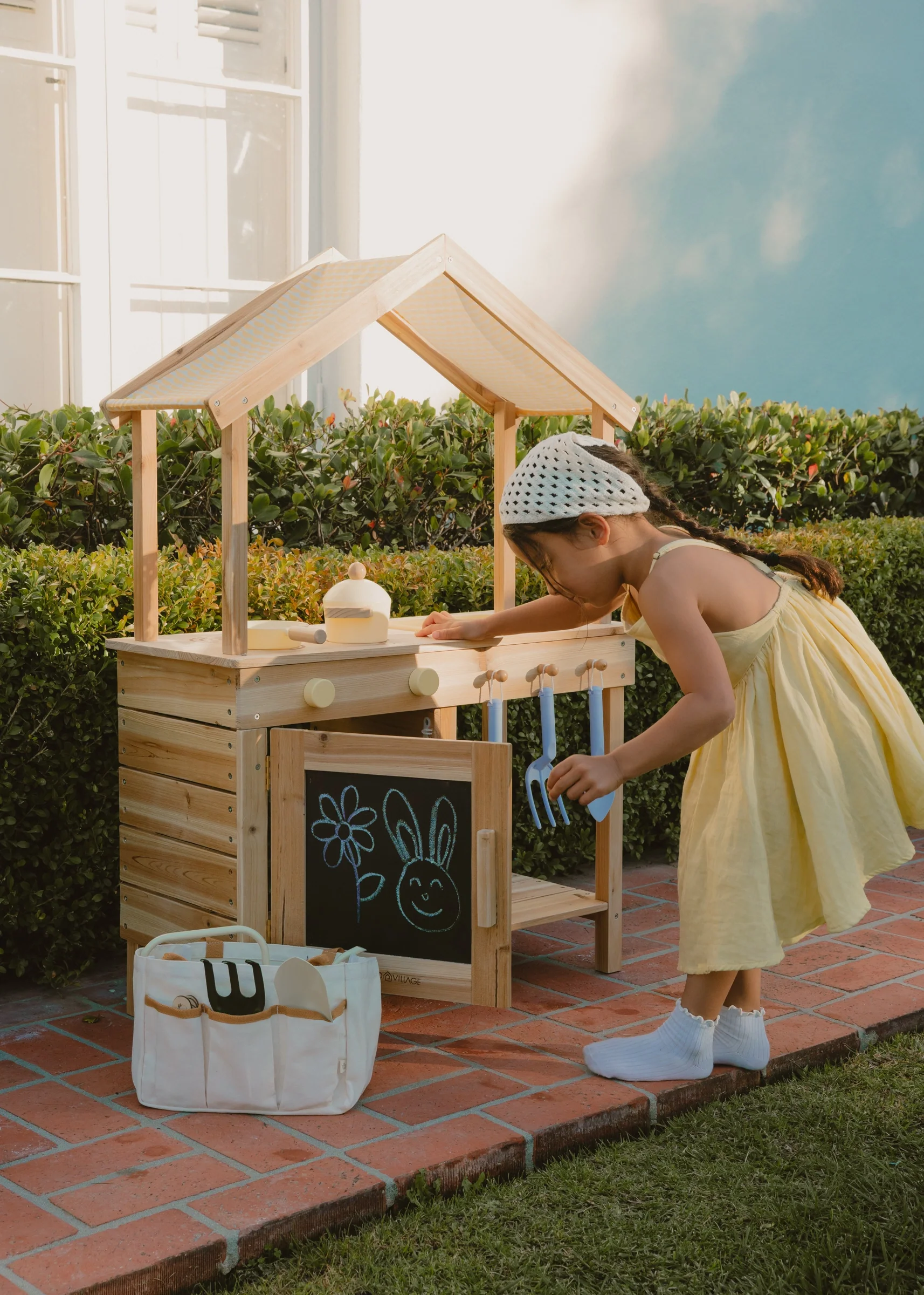 Coco Village Wooden Outdoor Play Kitchen - Image 3