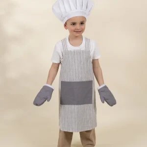 Coco Village Chef Play Costume with Apron, Hat & Oven Mitts - 3-4Y