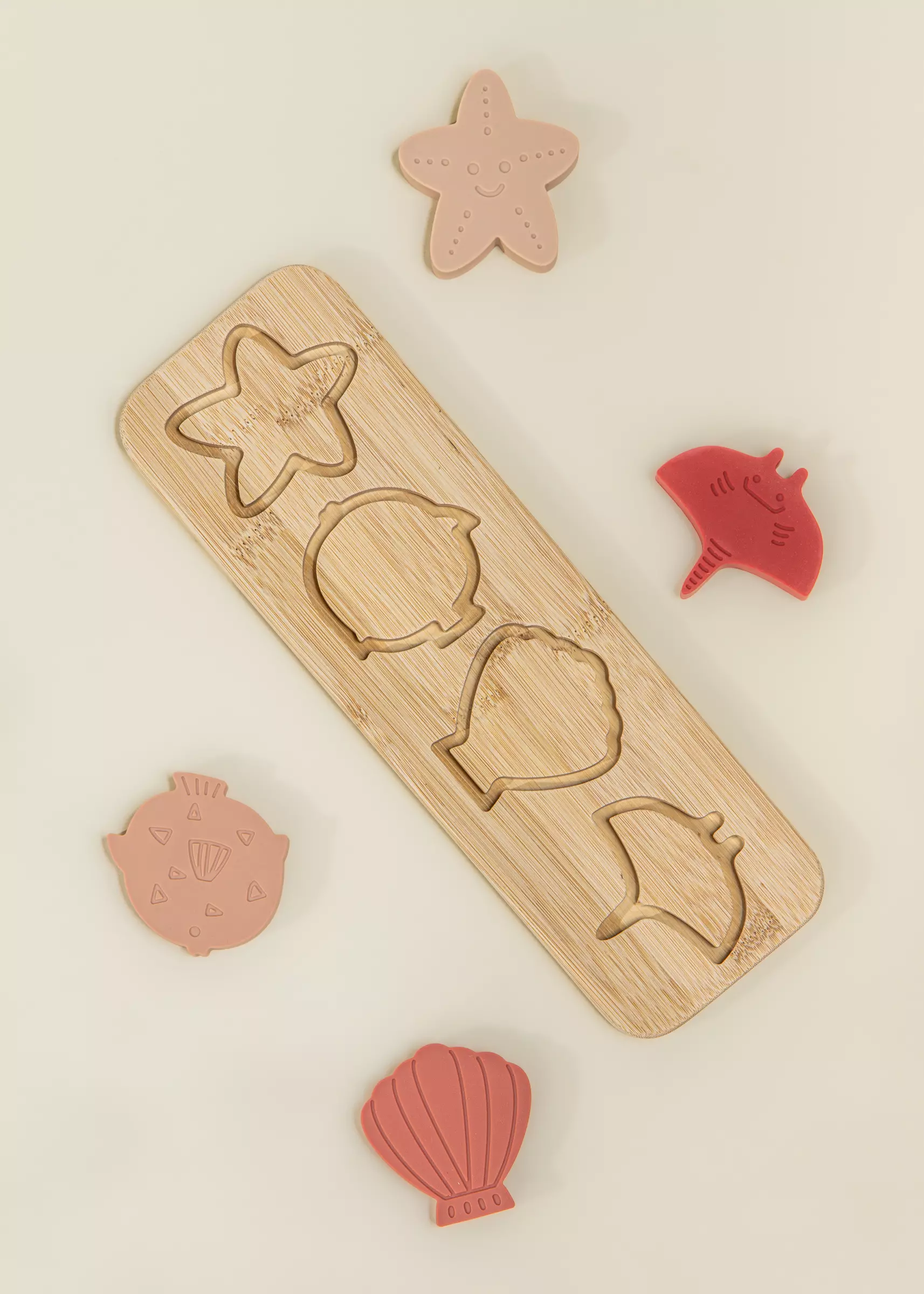 Coco Village Silicone Puzzle on Wooden Plate - Ocean - Image 5