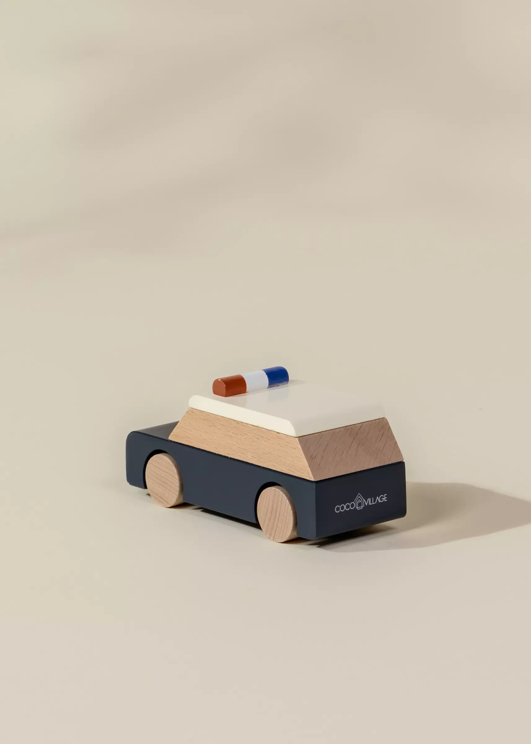 Coco Village Wooden Vehicle - Police Car - Image 4