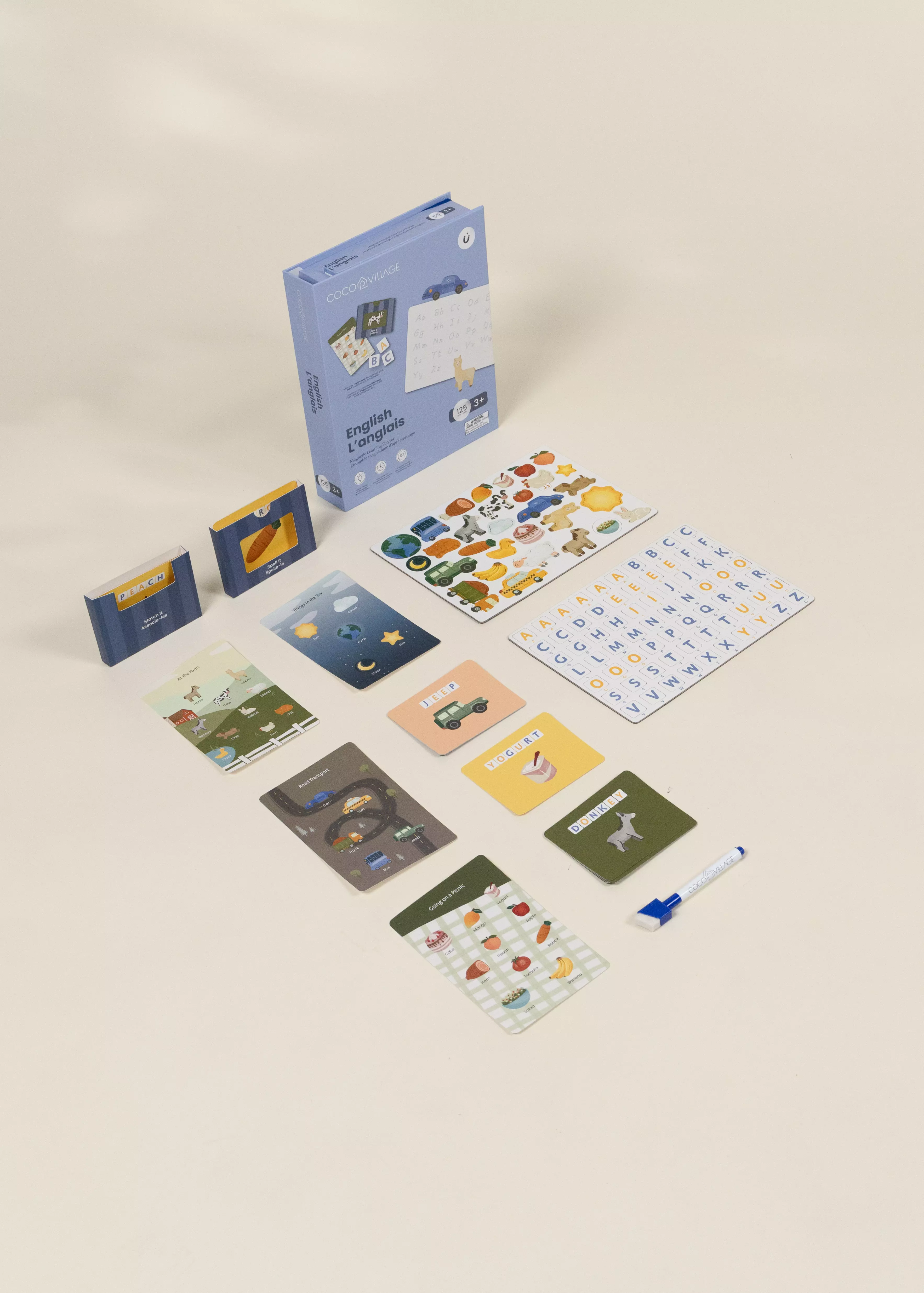 Coco Village Magnetic English Learning Playset - Image 2