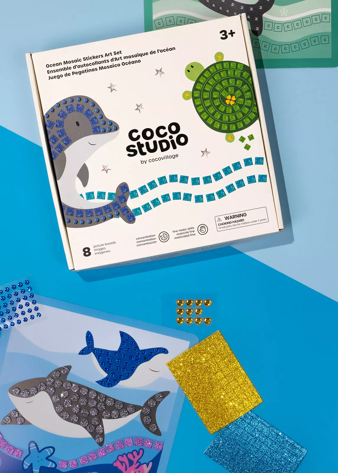 Coco Village Ocean Mosaic Stickers Art Set - 8 pcs - Image 2